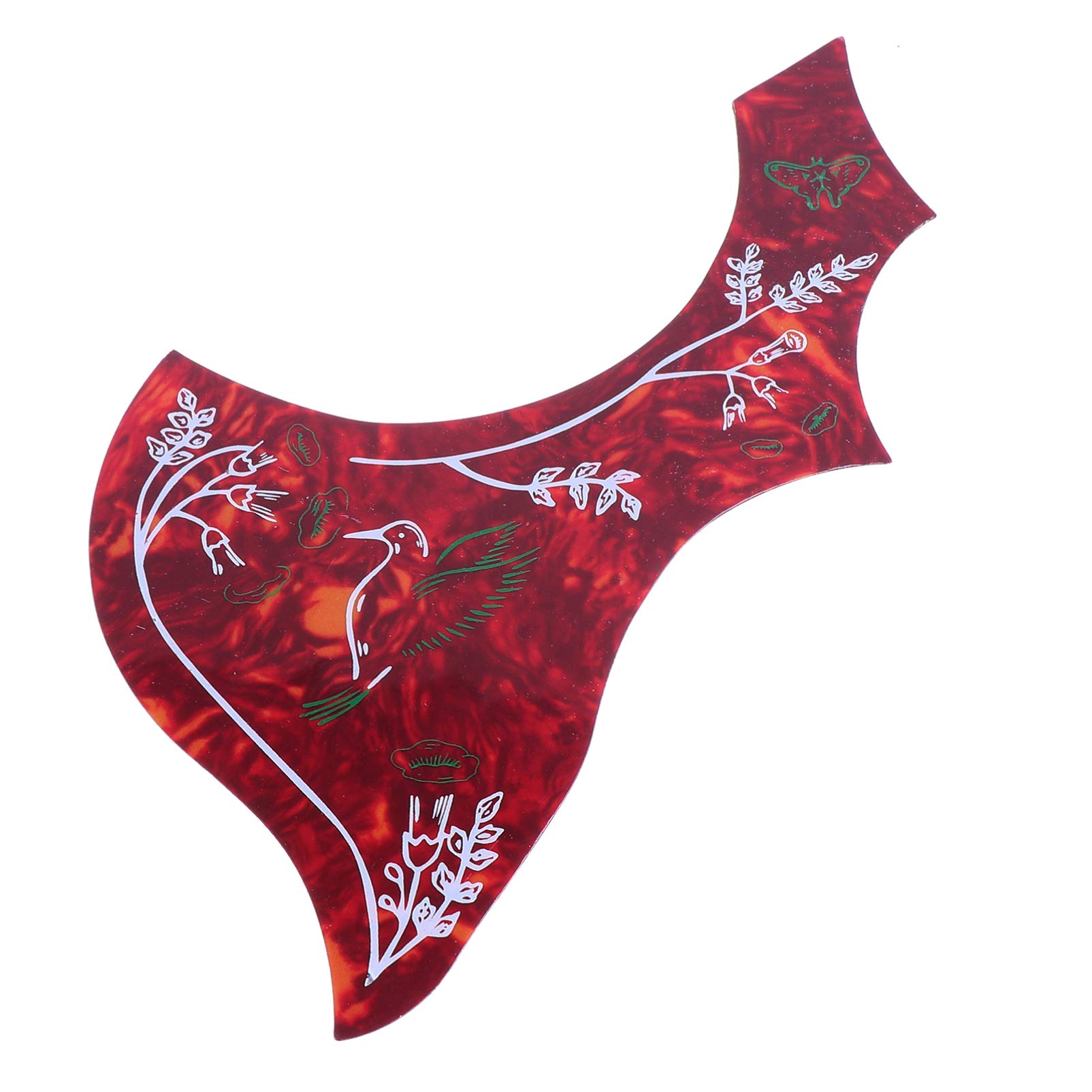 EXCEART Electric Guitar Picks - 1pc Unique Shape Guitar Pickguard with Anti-Scratch Protection Sticker (Red) | Perfect for Electric Guitar Players & Stage Performances