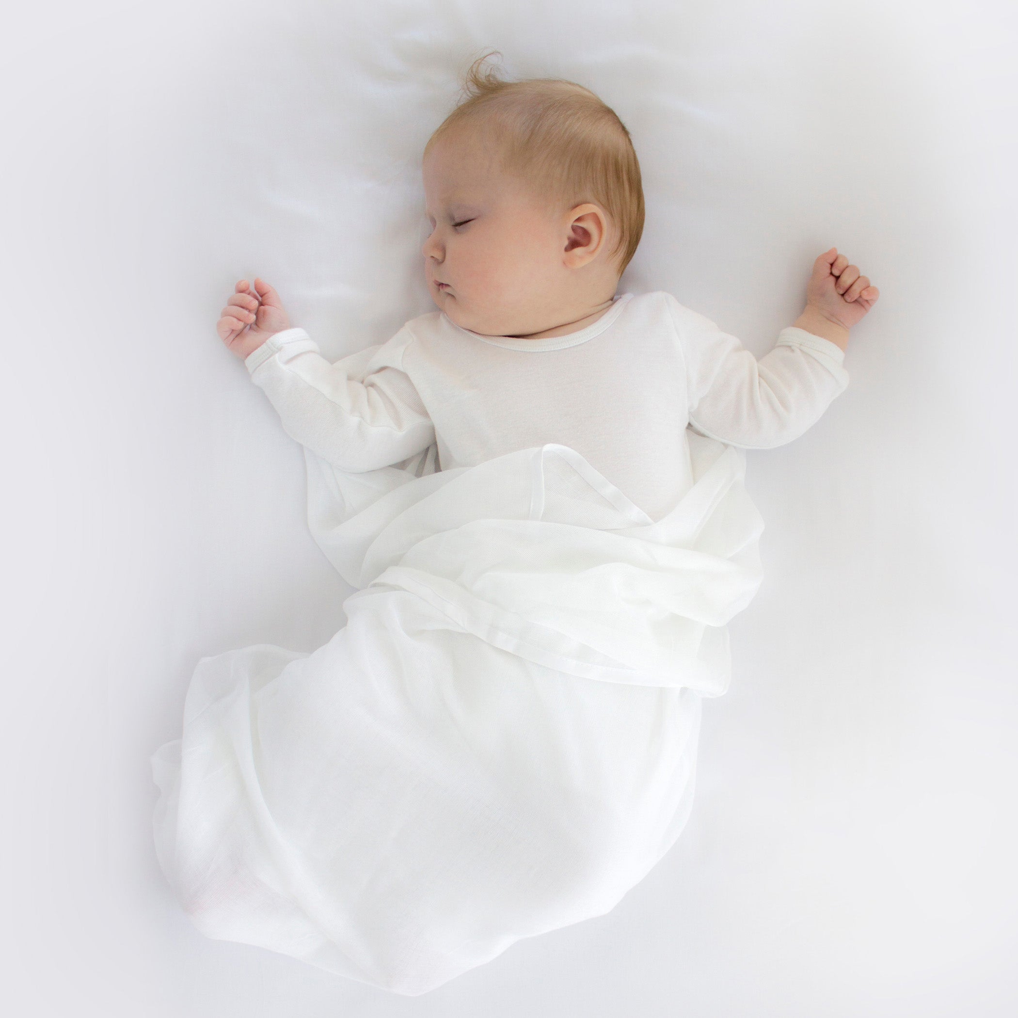 Soft Bamboo White 3-Pack Muslin Swaddle Wraps for Newborns - Breathable Baby Blankets for Swaddling, Nursing & Comfort | Perfect for Nursery, Travel & Photo Shoots