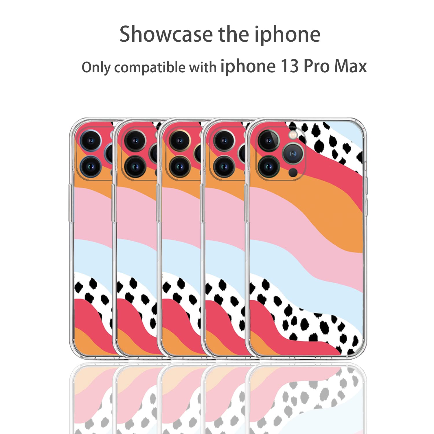 iPhone 13 Pro Max Case Clear Shockproof Protective Cover with Aesthetic Texture - Stylish Slim Design for Men & Women - Perfect for Everyday Use, Work, School & Travel