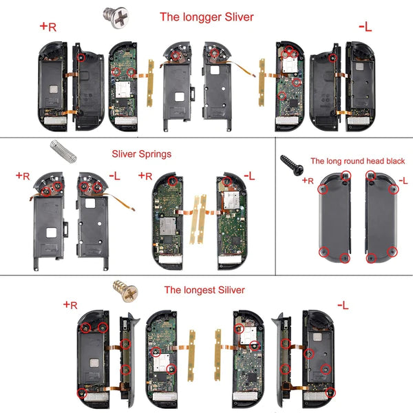 eXtremeRate Soft Touch Red Replacement ABXY Buttons & Triggers for Nintendo Switch JoyCon & OLED JoyCon - Full Repair Kit with Tools (Shell Not Included) | Perfect for DIY Controller Repair & Customization | Gaming Accessories for Enhanced Play Experience