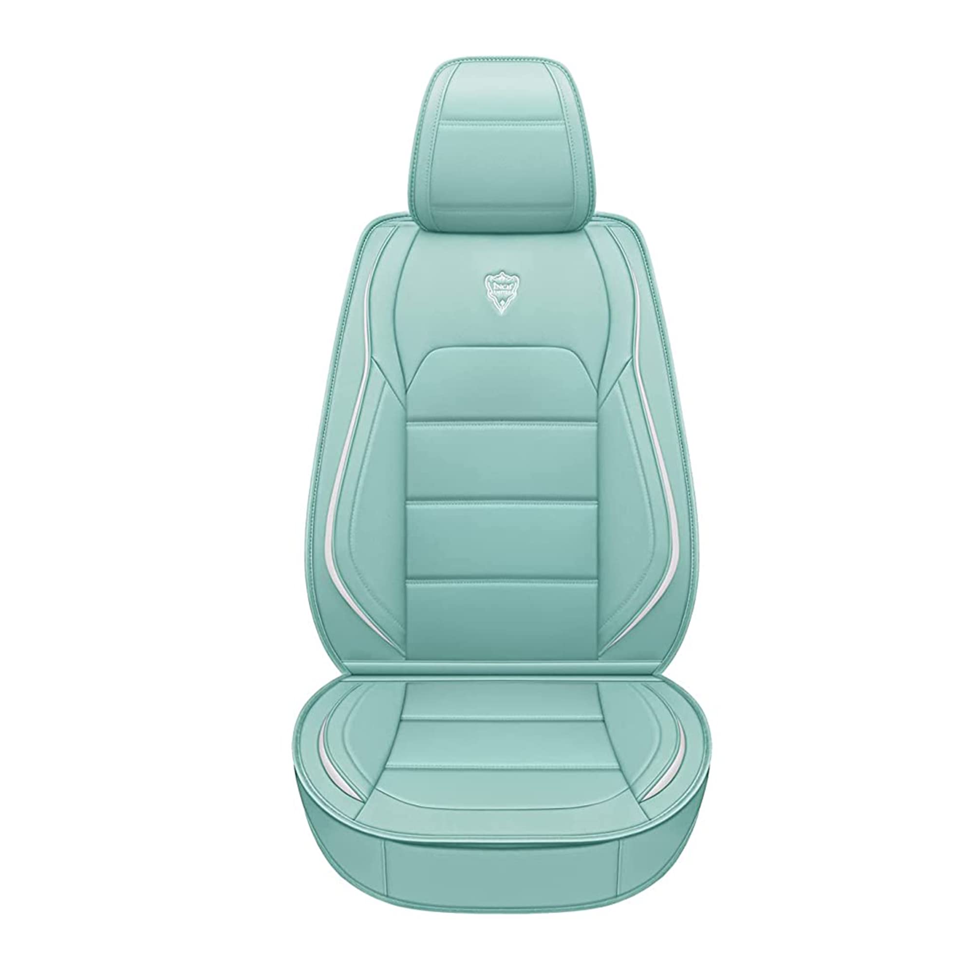 INCH EMPIRE Universal 5-Piece Car Seat Covers - Synthetic Leather Airbag-Compatible Protector for Sedans, SUVs & Trucks | All-Weather Adjustable Fit (Eggshell Blue) - Perfect for Daily Commutes, Road Trips & Family Travel
