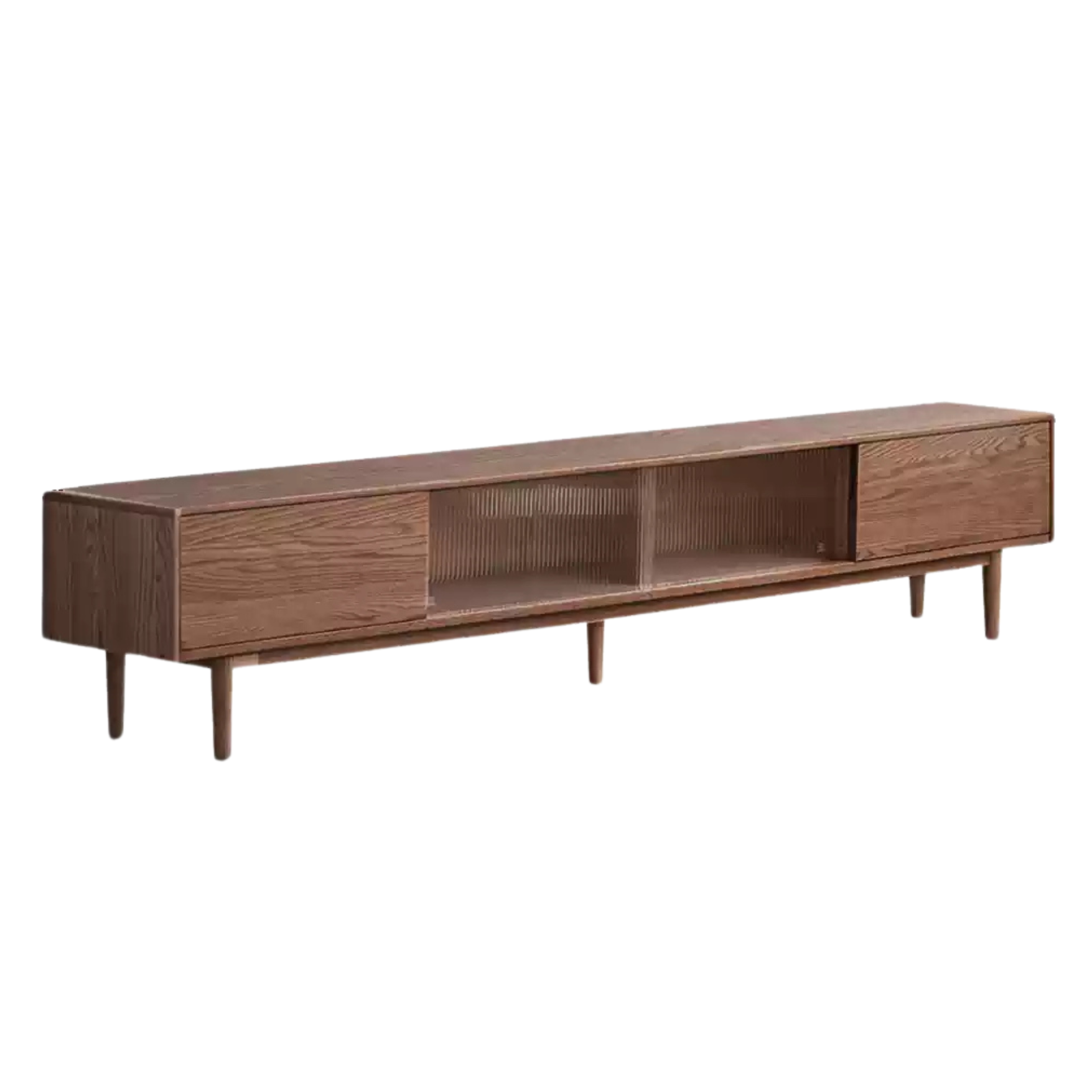 Solid Oak Wood Modern Minimalist TV Stand Floor Cabinet - Perfect for Living Room, Bedroom & Home Theater Setup