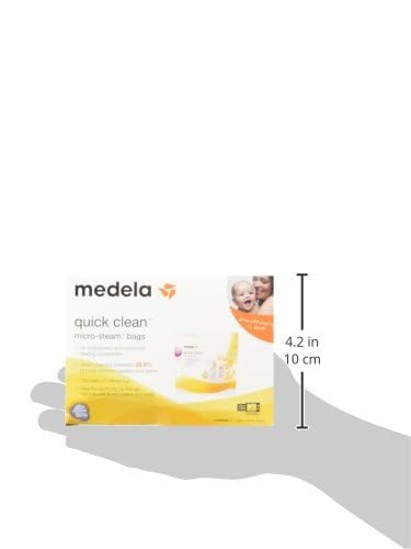Medela Quick Clean MicroSteam Bags - 20 Sterilizing Bags for Breast Pump Parts & Baby Bottles (4-Pack) - Perfect for Travel, Daycare & On-the-Go Sterilization