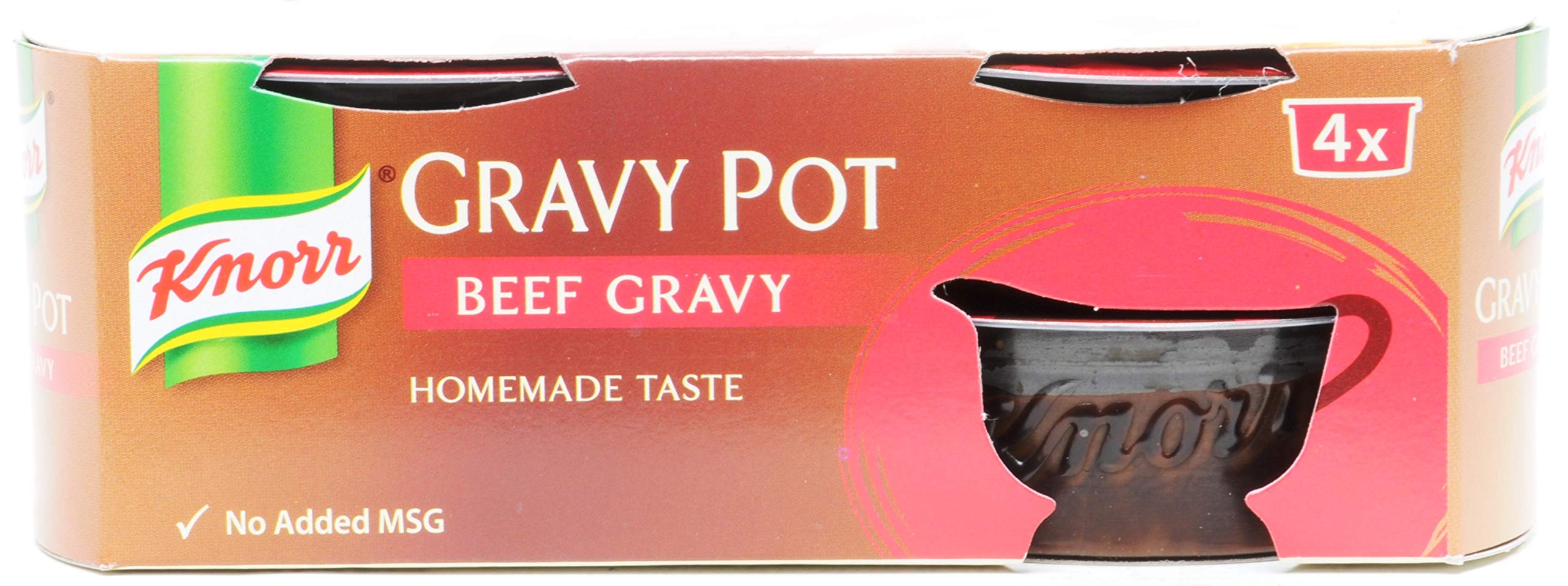 Knorr Gravy Pot Beef Gravy Mix (4x28g) - Pack of 2 | Instant Gravy for Roasts, Mashed Potatoes & Comfort Food | Easy Homemade Sauce for Thanksgiving & Family Dinners
