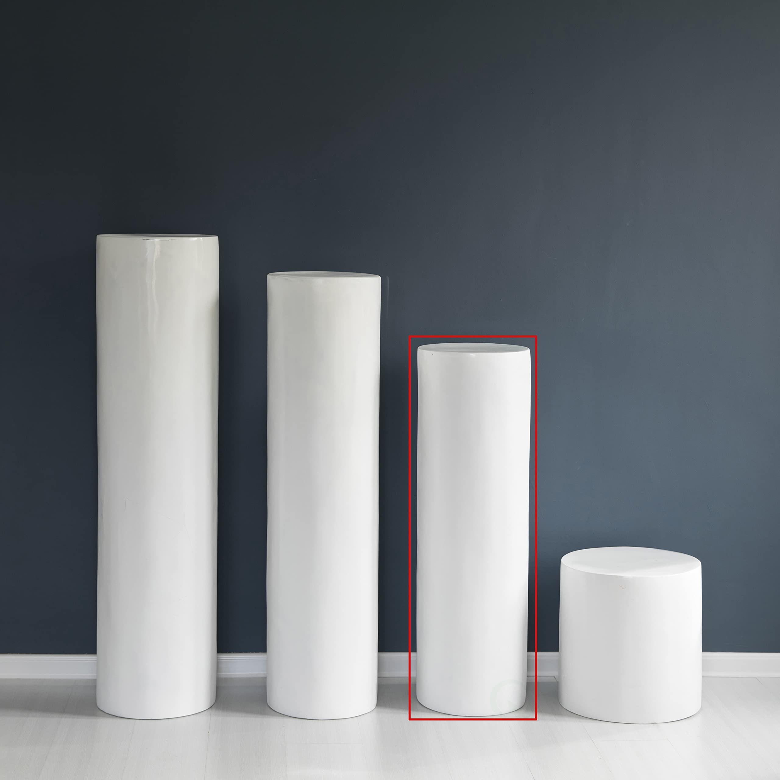 Modern Fiberglass Pillar Column - 40 Inch Decorative Flower Stand & Pedestal for Wedding, Living Room, Dining Room - Elegant Cylinder Shape for Home Decor & Event Styling