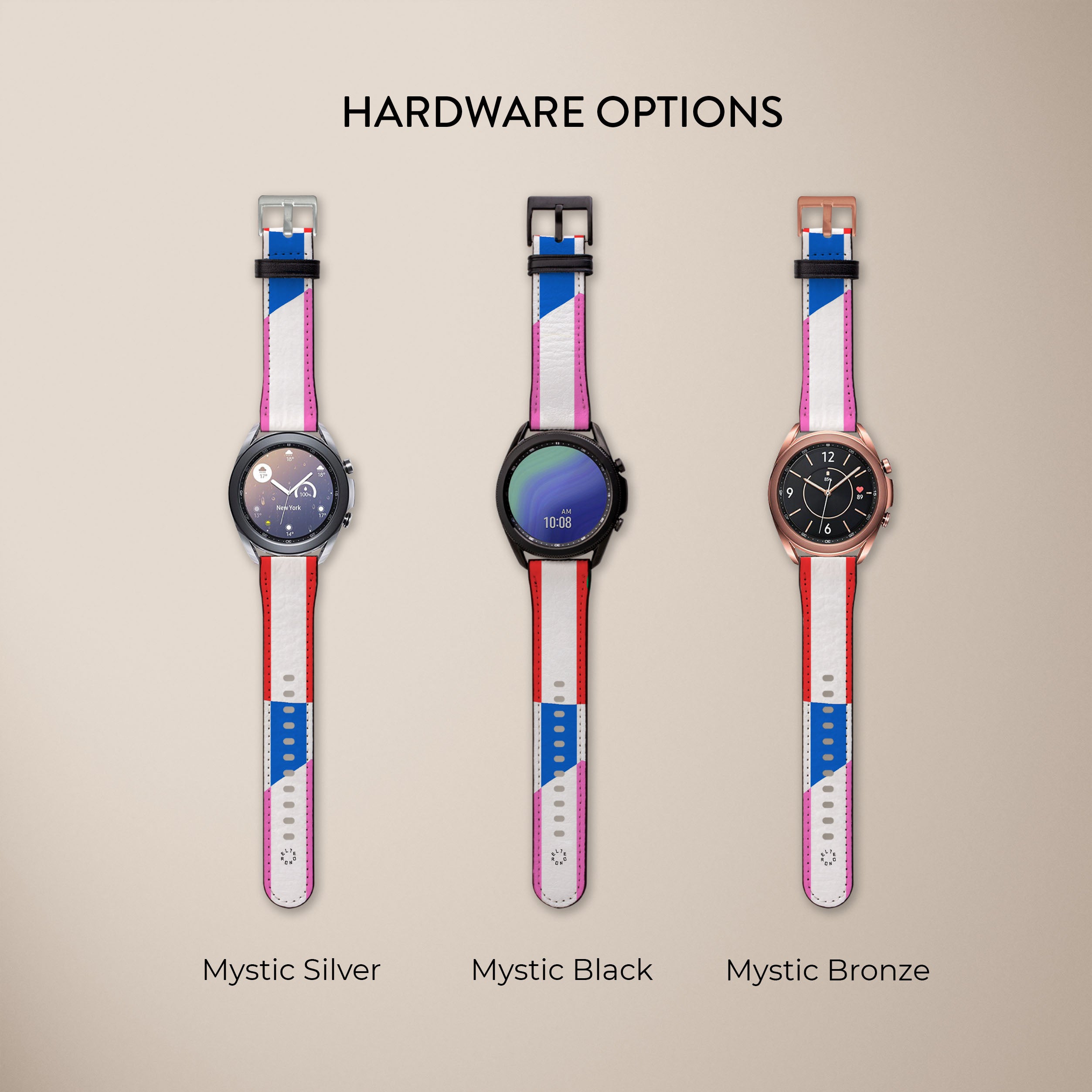 Premium Stripped Symphony Galaxy Watch Band - Stylish & Durable Replacement Strap for Samsung Galaxy Watch - Perfect for Workouts, Running & Everyday Wear