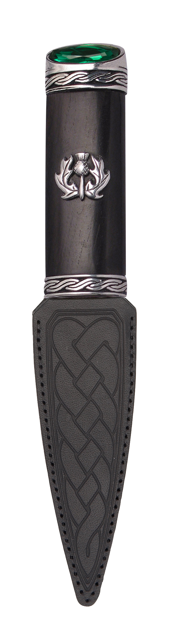 Thistle Motif Sgian Dubh SD50 - Traditional Scottish Dagger with Celtic Design - Perfect for Highland Dress, Weddings & Scottish Cultural Events