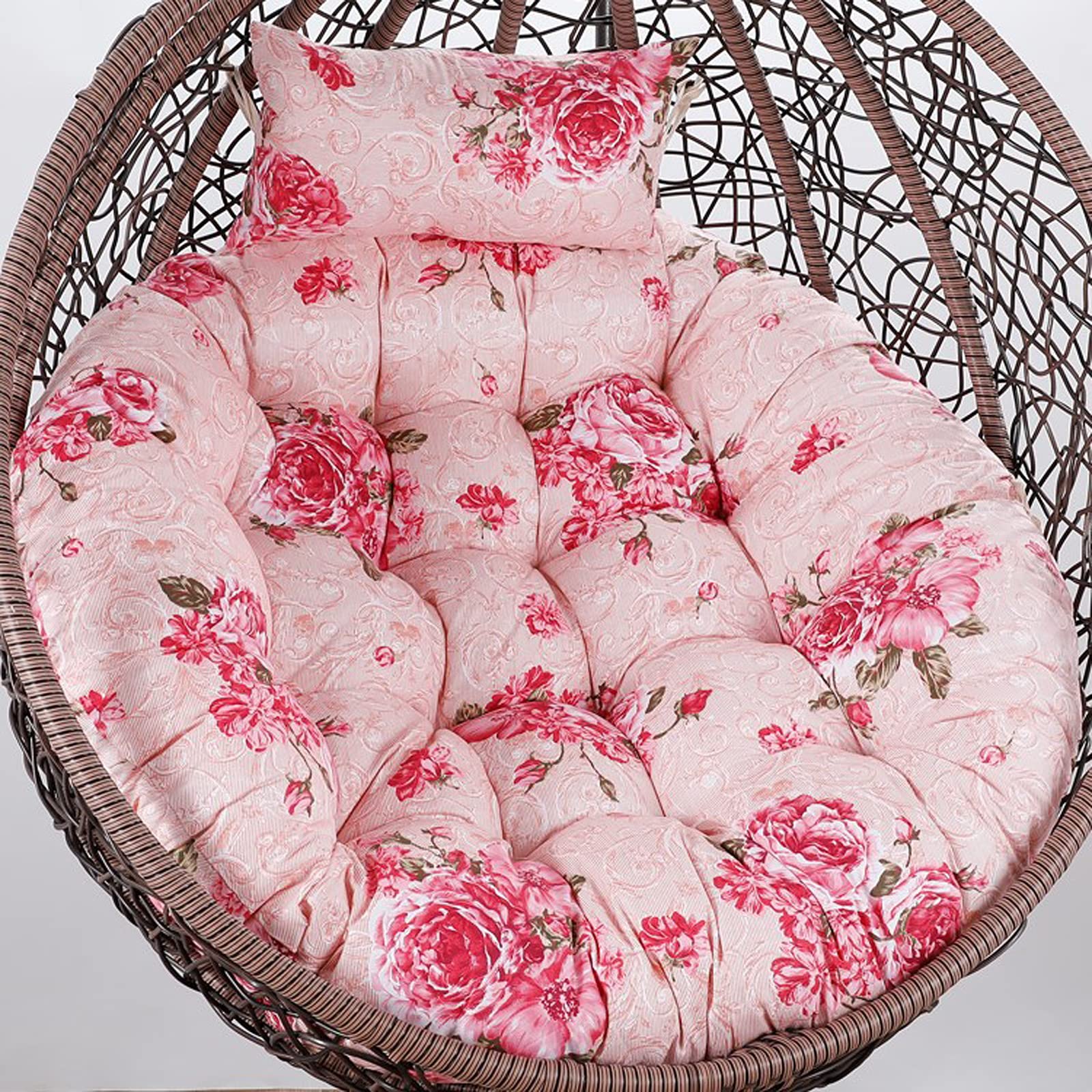 MKWEY Thick Hanging Basket Seat Cushion Pillow - Egg Chair Cushions for Outdoor Patio, Garden Swing Chair - High Density Comfort Pad for Relaxing in Hammocks, Porch Swings & Hanging Egg Chairs