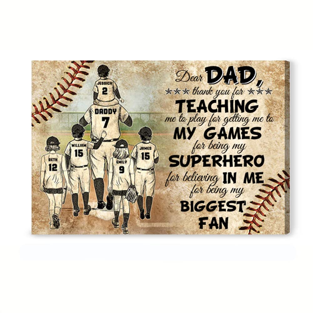 Personalized Baseball Dad Gifts - Father's Day, Birthday & Christmas Decor