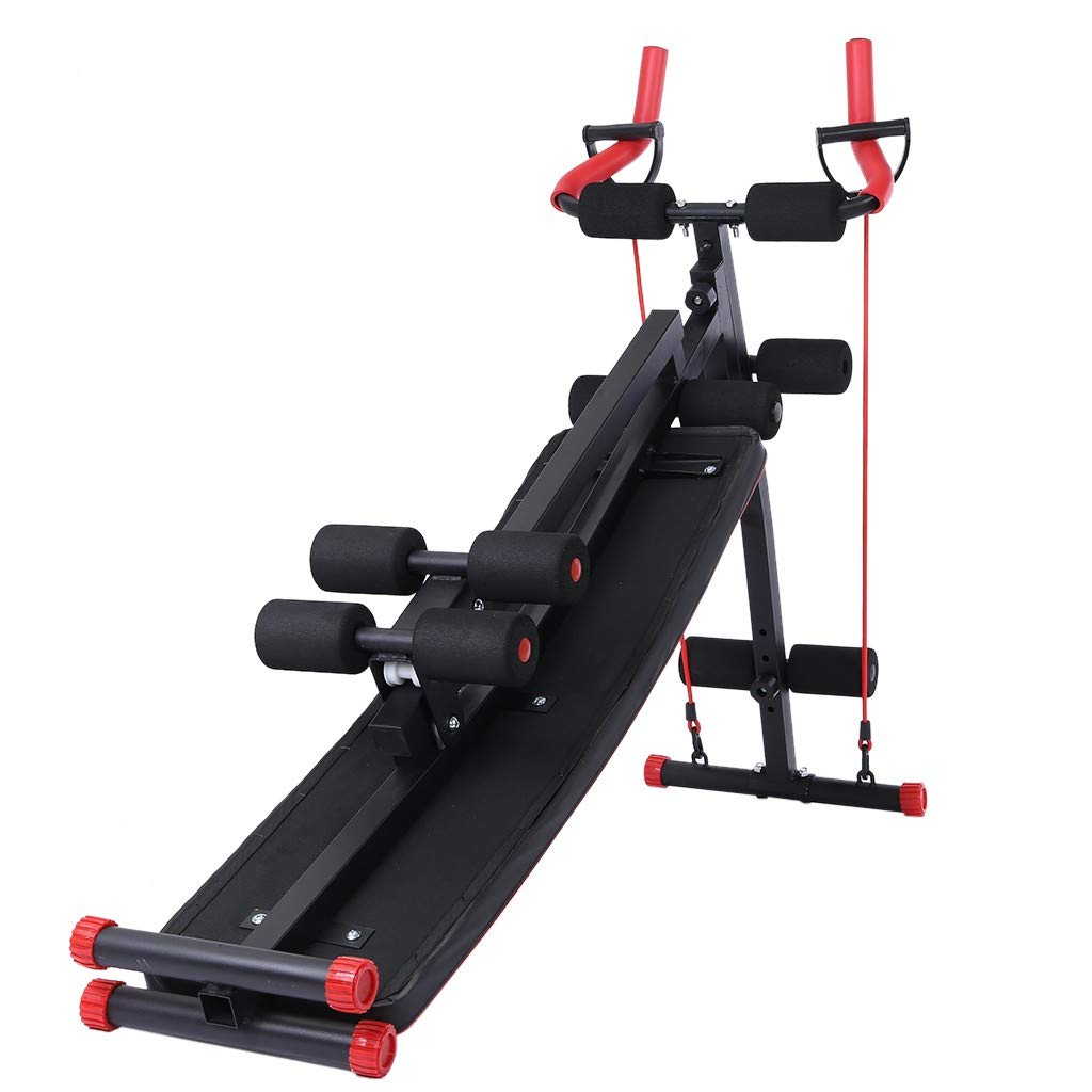 QNIHDRIZ Supine Board Push Up Bar - Multifunctional Home Gym Equipment for Core Strength, Waist Toning & Full Body Workout (Black, 341) | Perfect for Home Fitness, Strength Training & Rowing Exercises