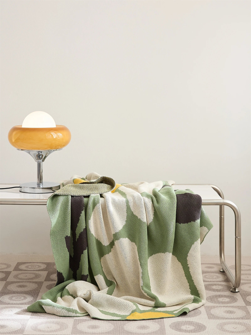 Blossom Meadow Woven Throw Blanket - Soft Cozy Knit Blanket for Couch, Bed & Sofa - Perfect for Home Decor, Gift & Winter Warmth