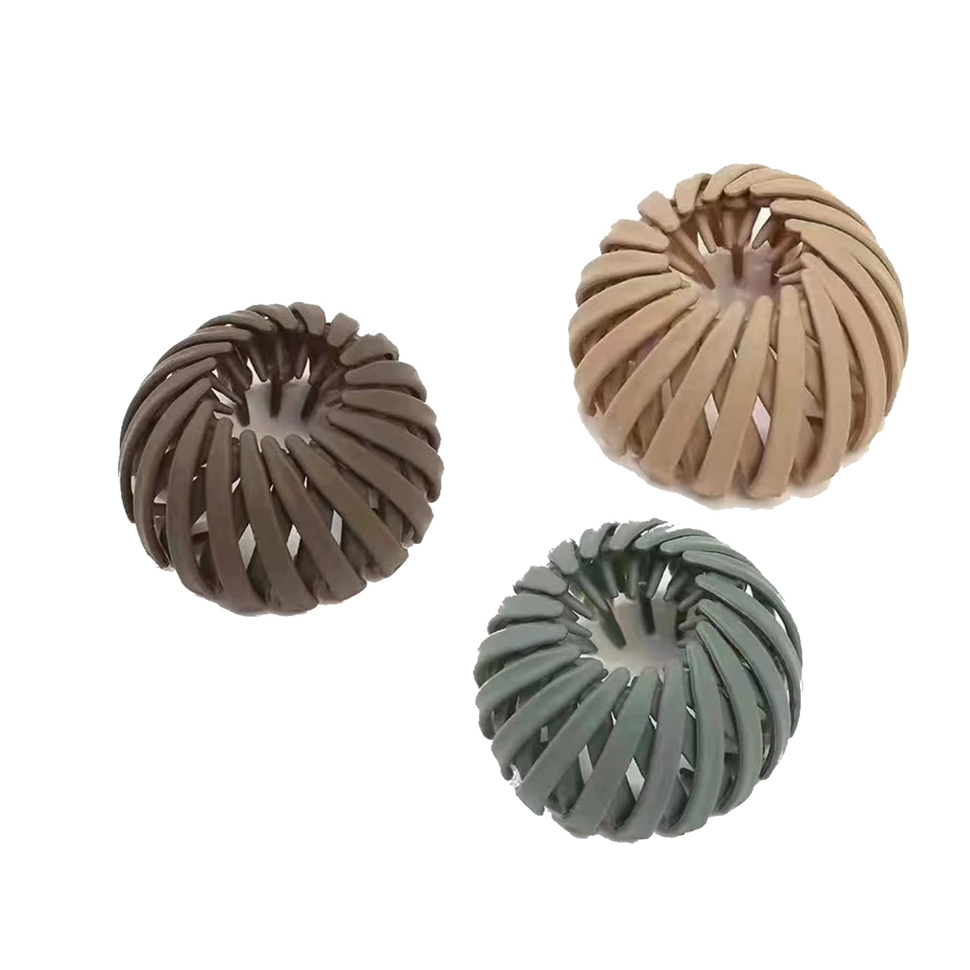 STYLEDOSE 3-Piece Multicolor Bird Nest Hair Clips Set - Expandable Bun & Ponytail Holder for Women & Girls | Perfect for School, Work, and Special Occasions