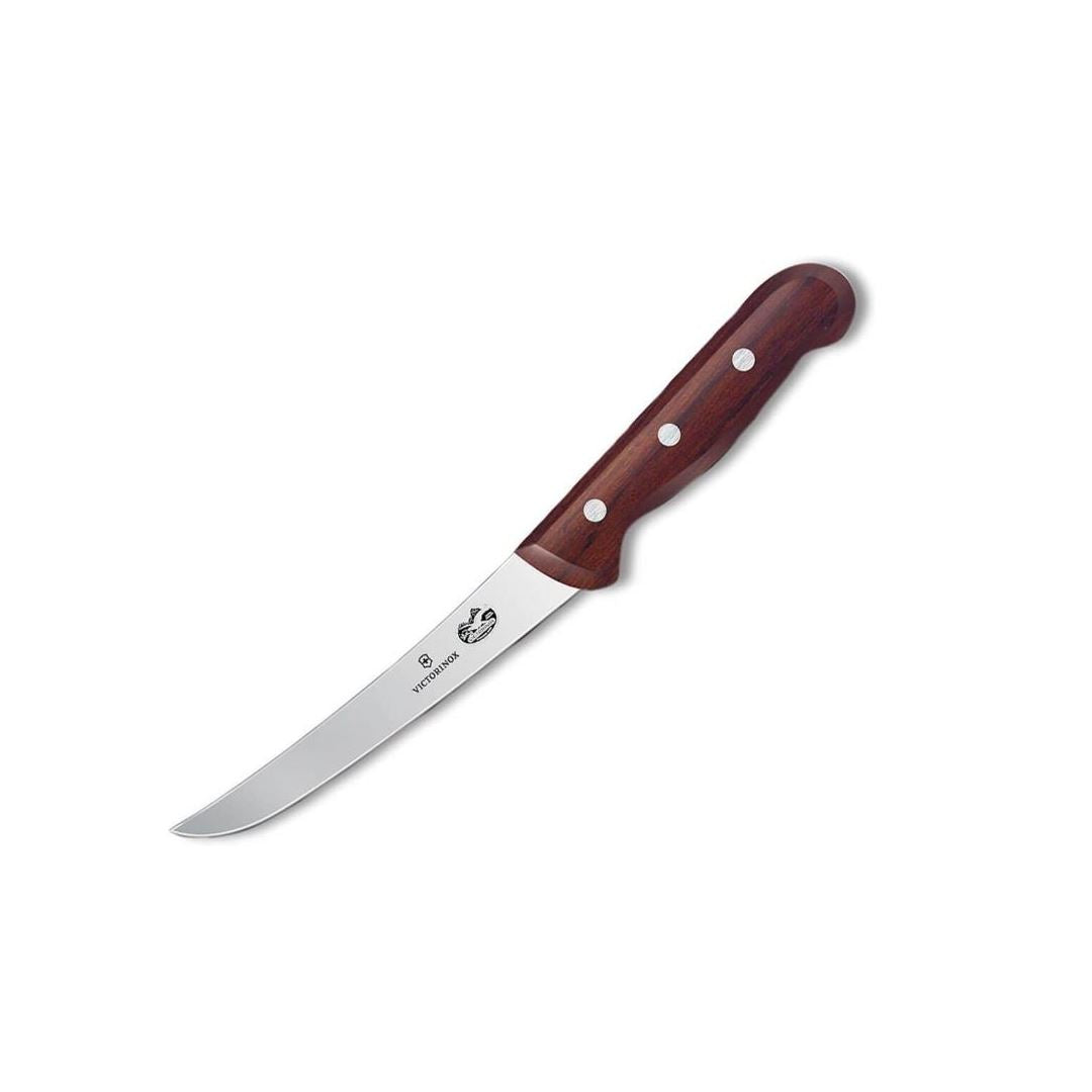 Victorinox 6-Inch Curved Semi-Stiff Boning Knife with Rosewood Handle - Professional Butcher Knife for Meat, Poultry & Fish - Perfect for Home Kitchens & Commercial Use
