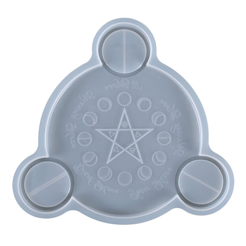 Premium Tarot Divination Plate Silicone Mold Set for Candle Making, Divination Decor & Witchcraft Supplies – Perfect for DIY Spiritual Crafts, Rituals & Home Altar Decorations