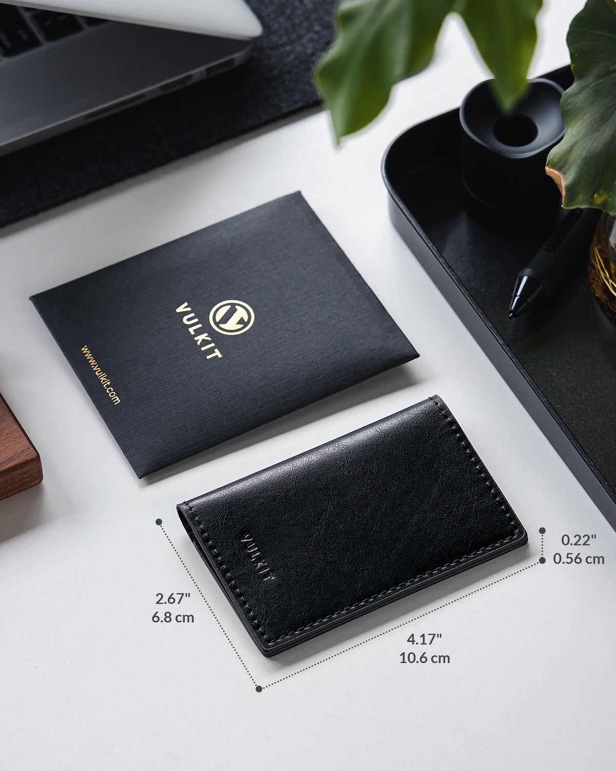 VBC100 Dual-Sided Slim Business Card Holder - Holds Up to 20 Credit Cards & ID Cards | Perfect for Professionals, Networking Events & Wallet Replacement