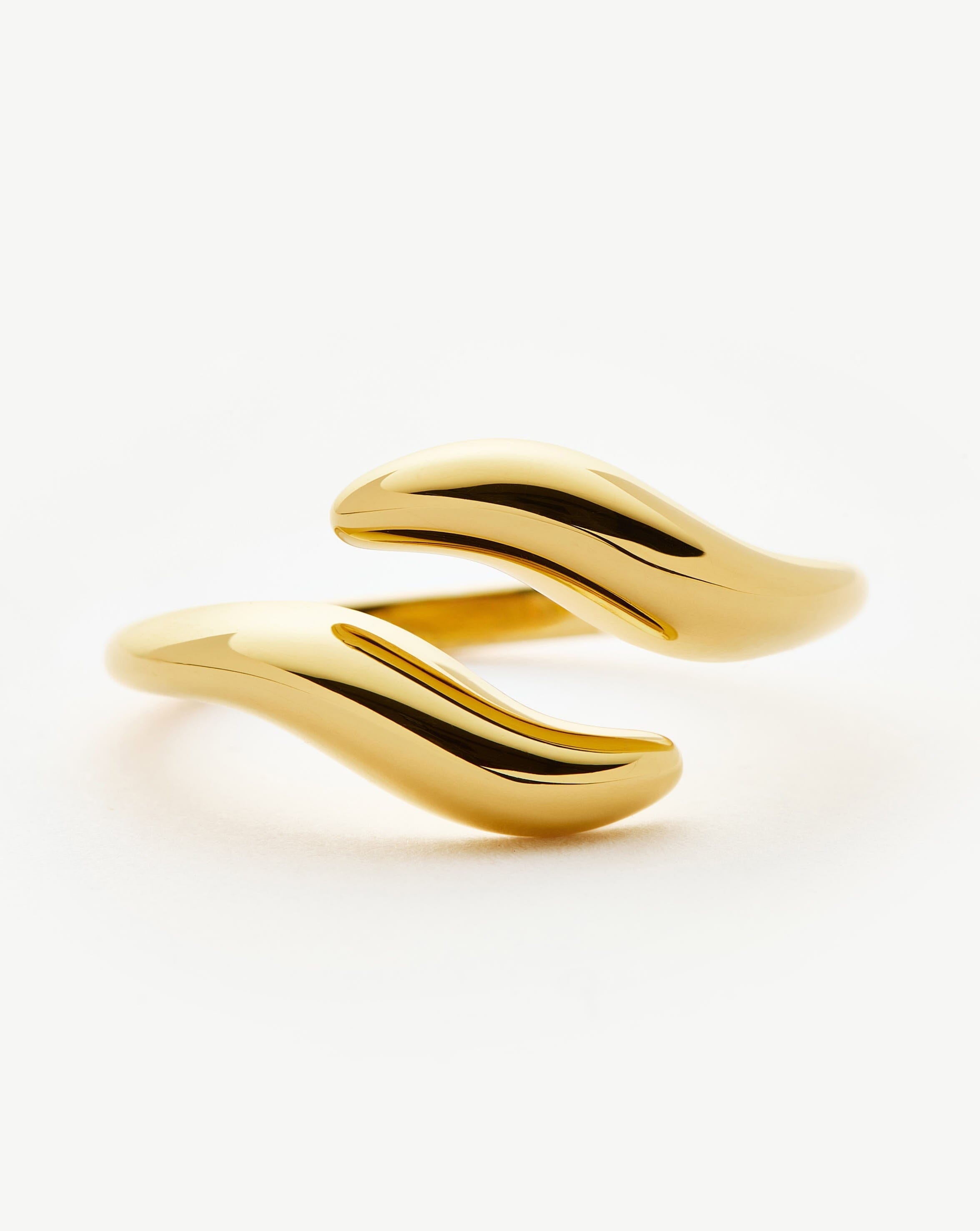 Savi Signature Open Ring - 18k Gold Vermeil Stackable Ring for Women, Minimalist Dainty Jewelry Gift for Her | Perfect for Everyday Wear, Layering & Special Occasions