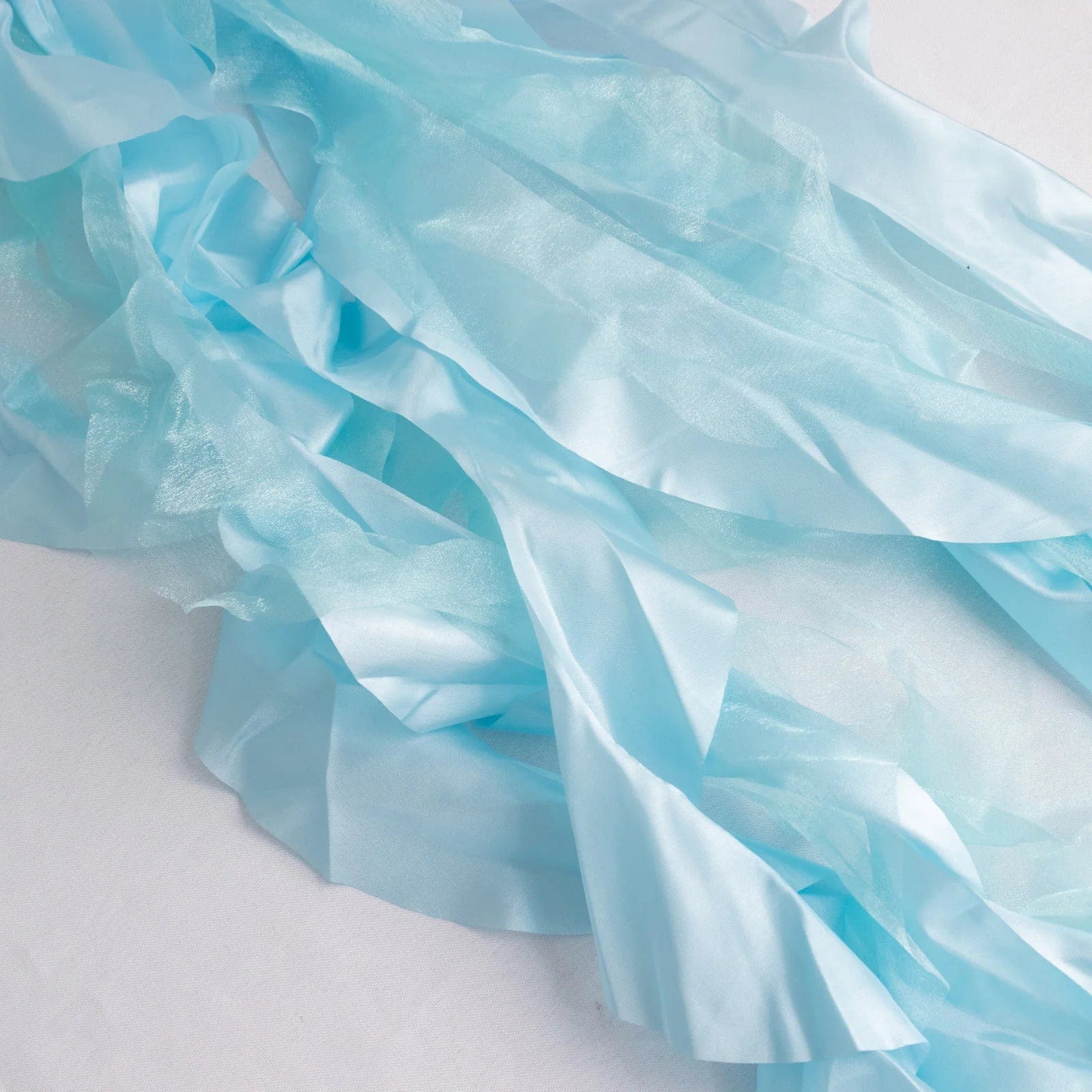 5 Pack Curly Willow Chiffon Satin Chair Sashes - Elegant Wedding Decor, Bridal Shower & Party Chair Ribbons for Banquet, Reception, and Special Events