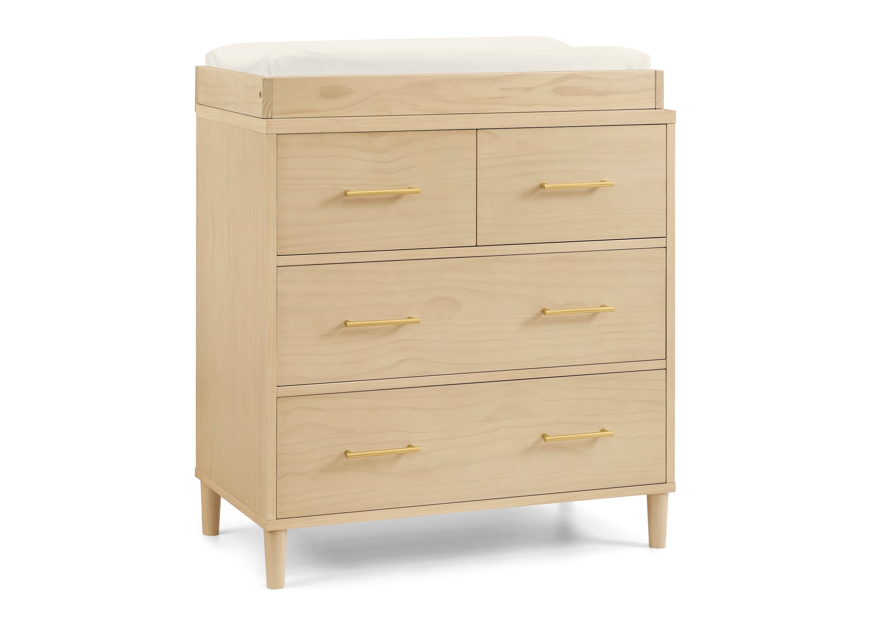 Classic 4 Drawer Dresser with Changing Top & Interlocking Drawers - Nursery Furniture for Baby Essentials Storage & Organization | Perfect for Baby Rooms, Bedrooms & Home Organization