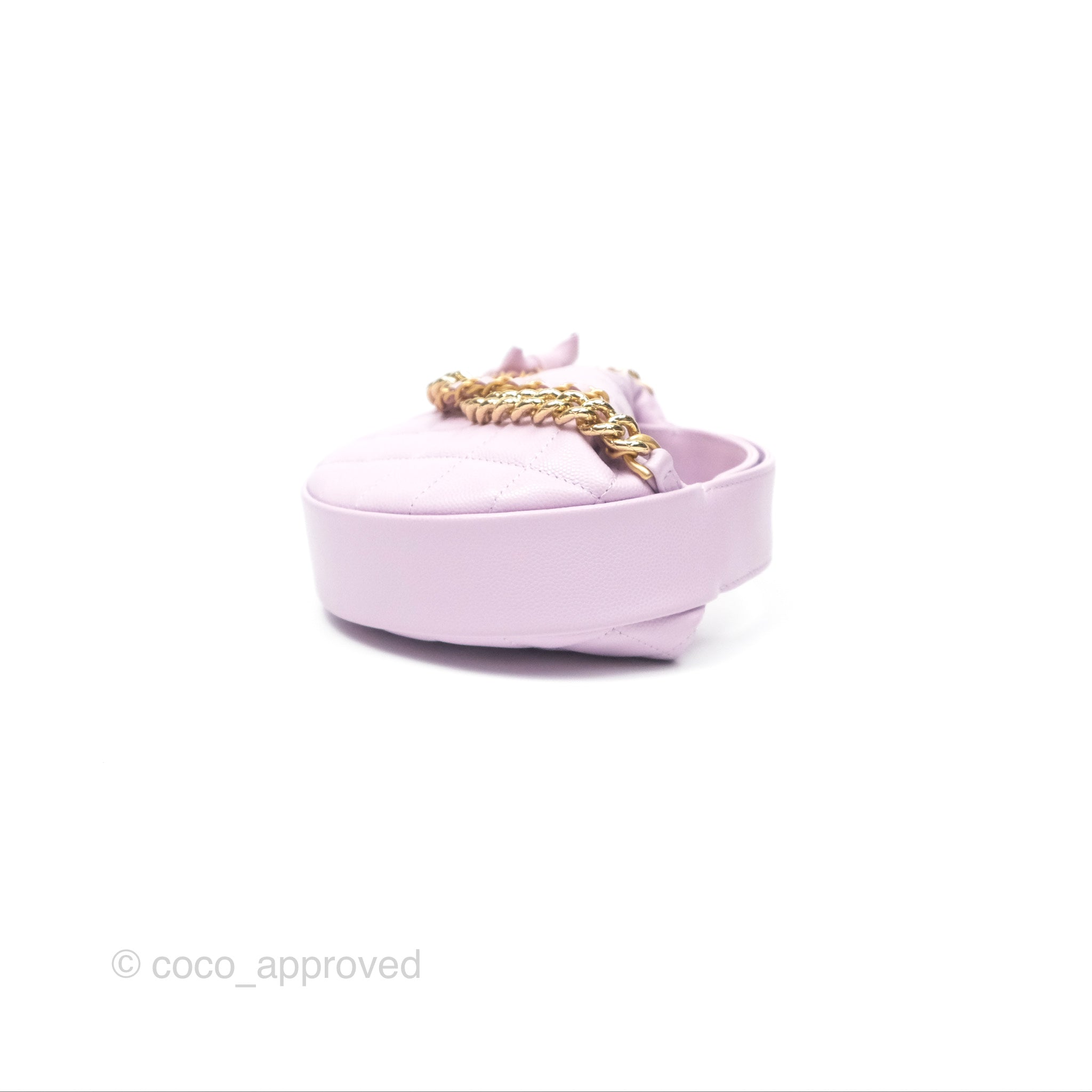 Chanel Bow Hobo Pouch Bag in Lilac Caviar Leather with Gold Hardware - Perfect for Evening Events & Luxury Gift Giving