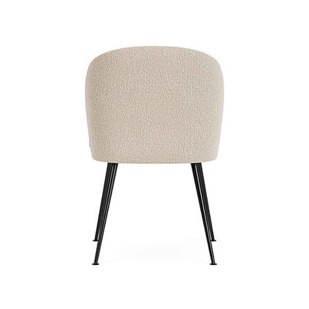 Holly Boucle Dining Chair - Modern Upholstered Accent Chair for Kitchen, Dining Room & Office - Comfortable & Stylish Home Decor