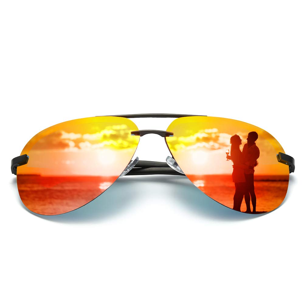 Polarized Aviator Sunglasses for Men & Women - UV Protection Mirrored Lenses for Driving, Outdoor Activities & Fashion Accessories