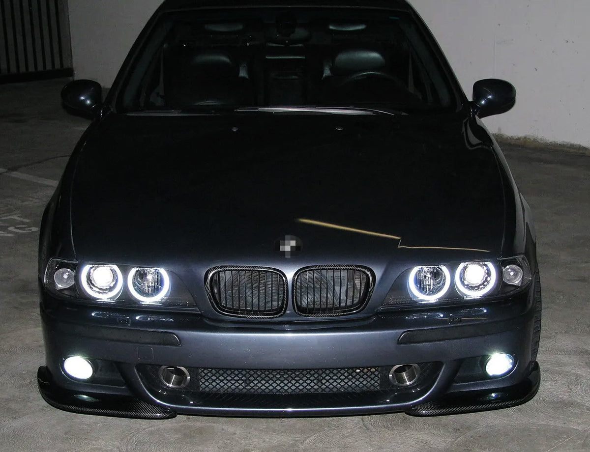 4x White LED C Ring Kit for BMW E34 E39 5 Series - Xenon Headlight Angel Eye Retrofit Upgrade - Perfect for Night Driving & Car Customization