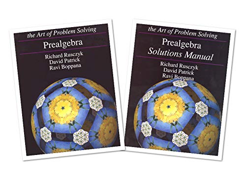 Art of Problem Solving: Prealgebra Text & Solutions Manual Set (2 Books) - Math Learning for Middle School Students | Homeschool & Classroom Study