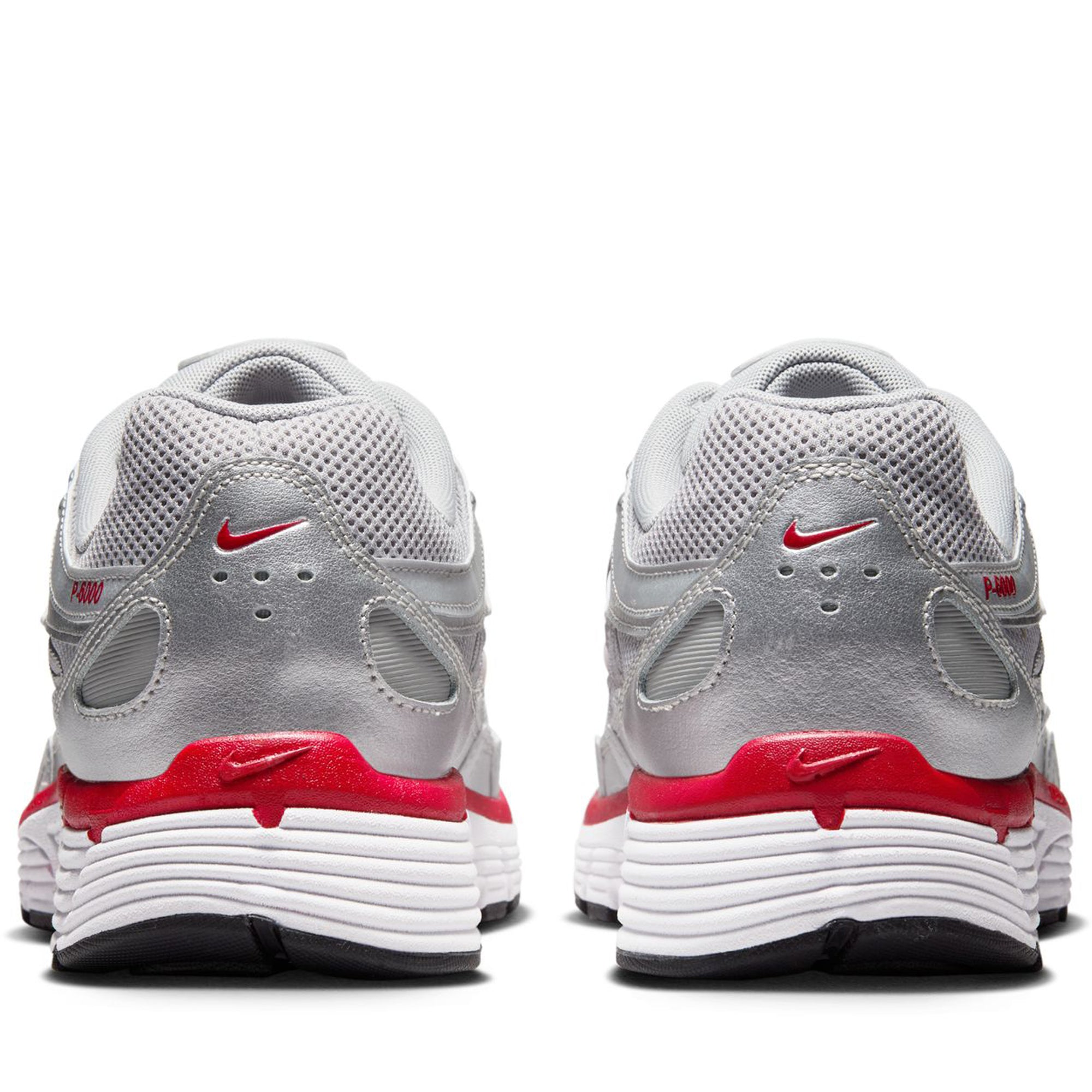 Nike P 6000 Running Shoes - Metallic Silver & Gym Red Colorway | Lightweight Cushioned Sneakers for Men & Women | Perfect for Gym Workouts, Jogging & Casual Wear