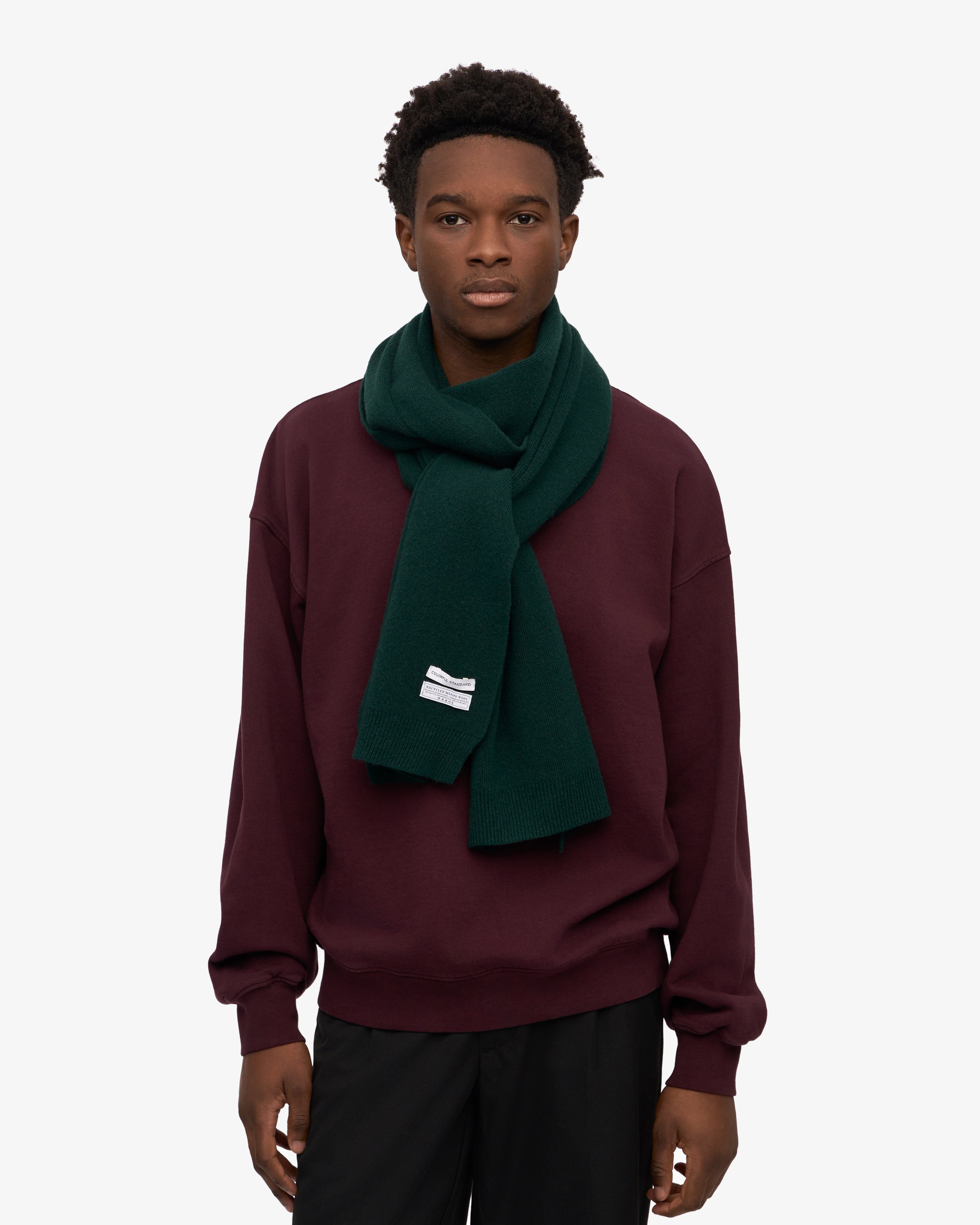 Premium Merino Wool Scarf for Women & Men - Soft Warm Winter Accessory in Emerald Green - Perfect for Cold Weather, Outdoor Activities & Fashion Styling