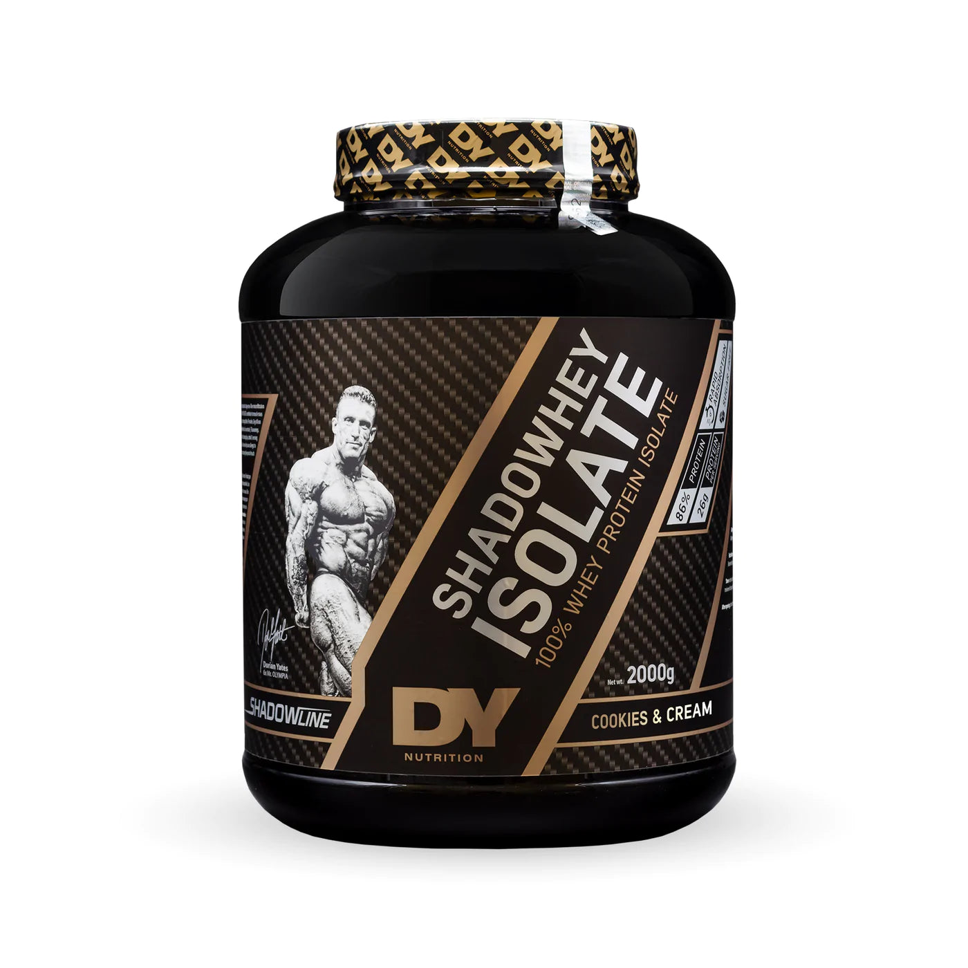 Dorian Yates DY Nutrition Shadowhey Whey Protein Isolate 2kg (4.4 lbs) - Premium Muscle Recovery & Post-Workout Supplement for Athletes & Bodybuilders