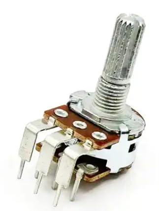 SP B50K Ohm Dual Linear Taper 6-Pin Rotary Potentiometers (Pack of 5) - Perfect for Audio Equipment, Guitar Pedals & DIY Electronics Projects