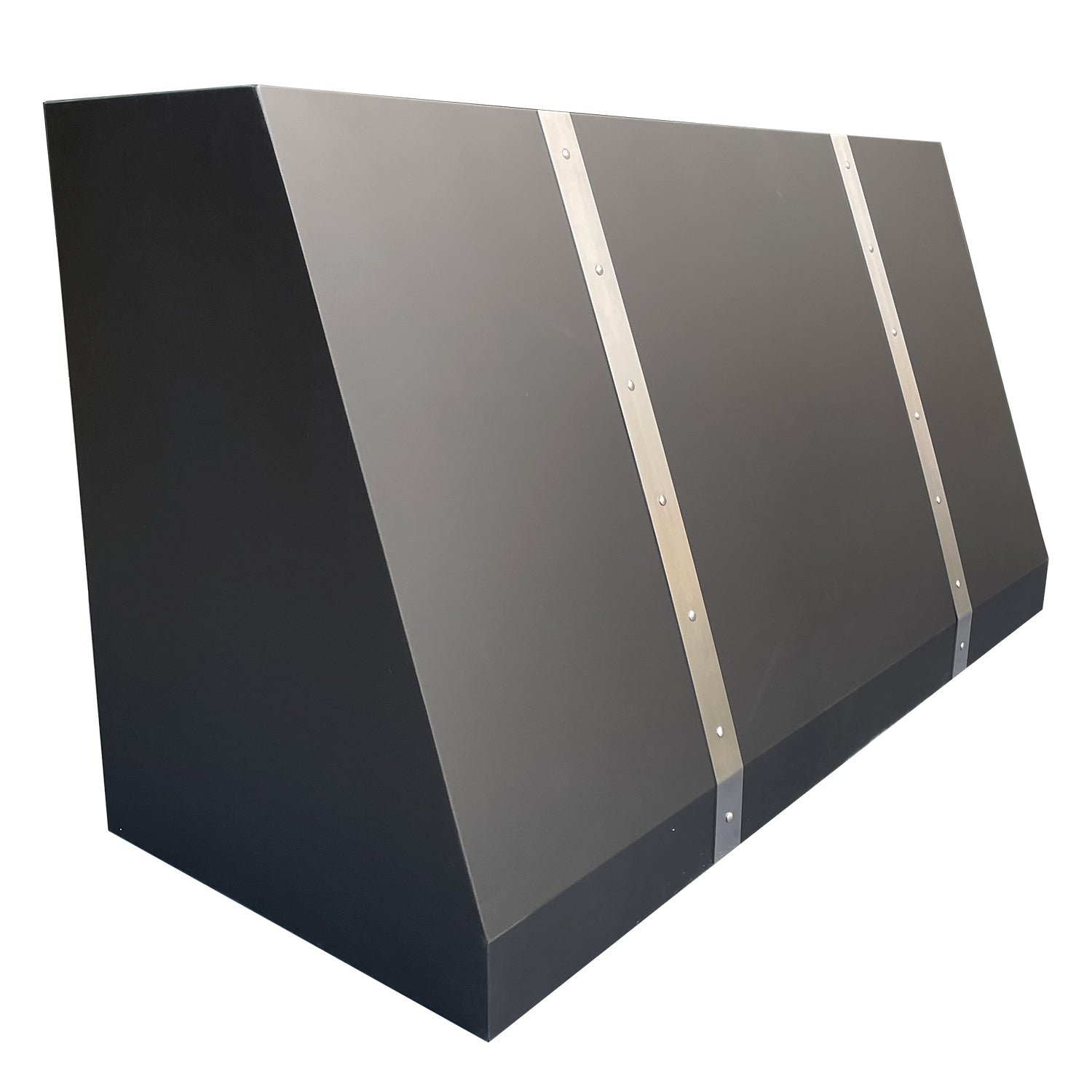 Custom Stainless Steel Angled Range Hood with H11 Bands - Premium Kitchen Ventilation for Mary | Perfect for Modern Home Cooking & Restaurant Use