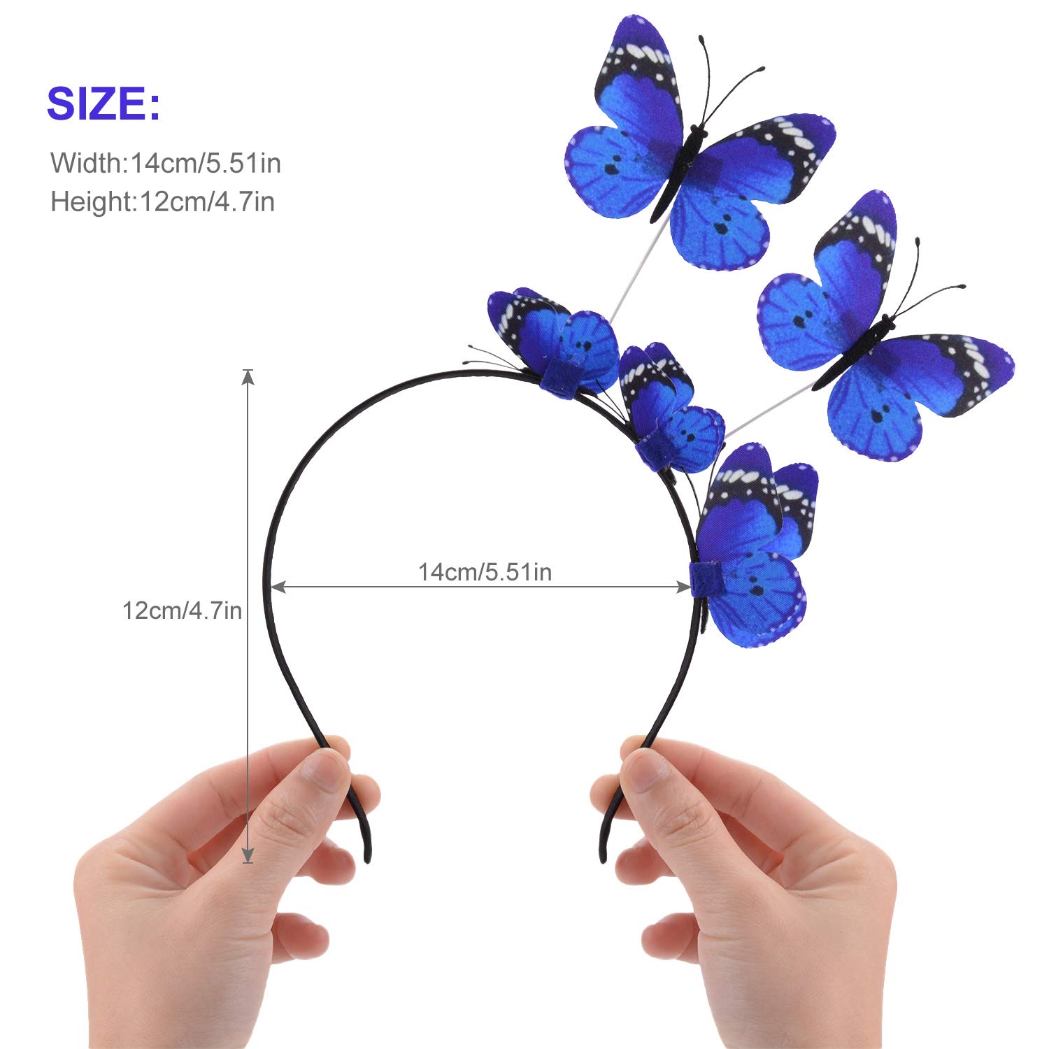 Aniwon Elegant Butterfly Headband for Women & Girls - Fashion Hair Accessories for Parties, Weddings, and Special Events - Perfect for Costumes, Photo Shoots, and Celebrations