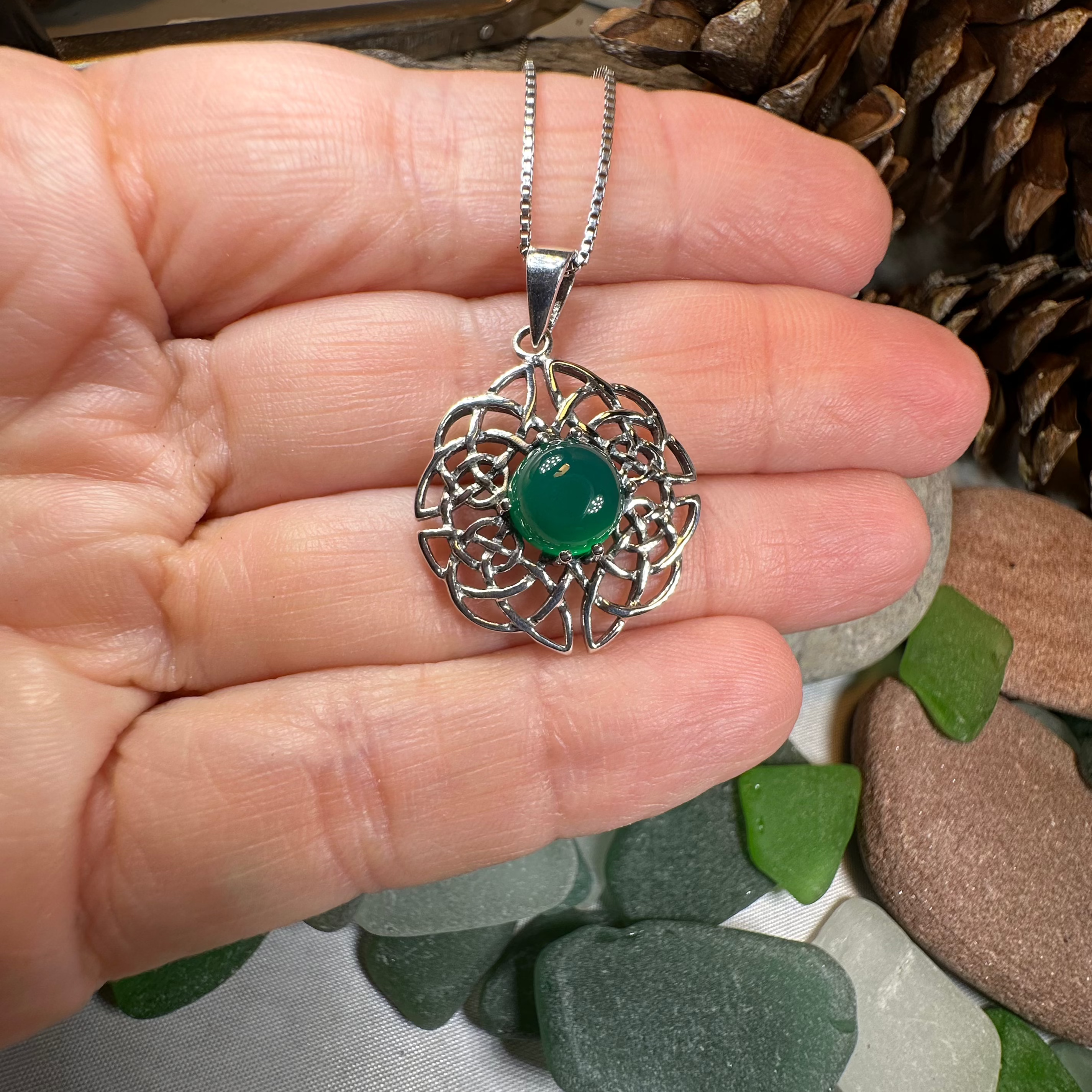 Elvenfire Celtic Knot Necklace for Women - Stainless Steel Viking Jewelry - Elegant Norse Pendant for Everyday Wear & Special Occasions