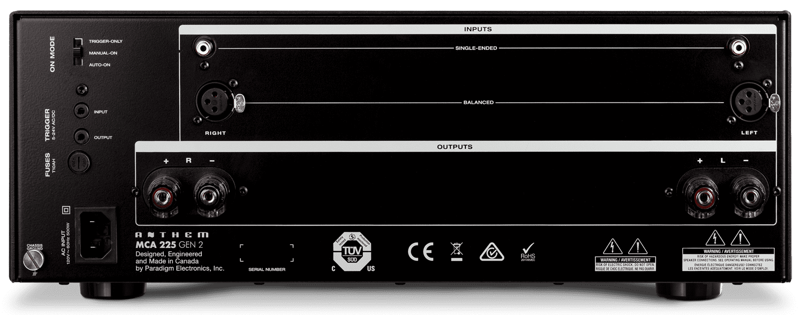 Anthem MCA 225 Gen 2 Power Amplifier - High-Performance 2-Channel Audio Amplifier for Home Theater & Stereo Systems - Perfect for Music & Movie Enthusiasts