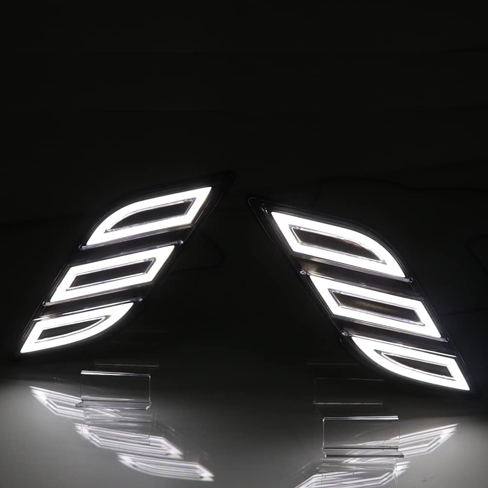 Fender LED Side Marker Lights for Ford Raptor F150 2015-2020 | Switchback White/Amber DRL with Sequential Turn Signal | Fog Light Assembly | Off-Road & Night Driving Safety Upgrade