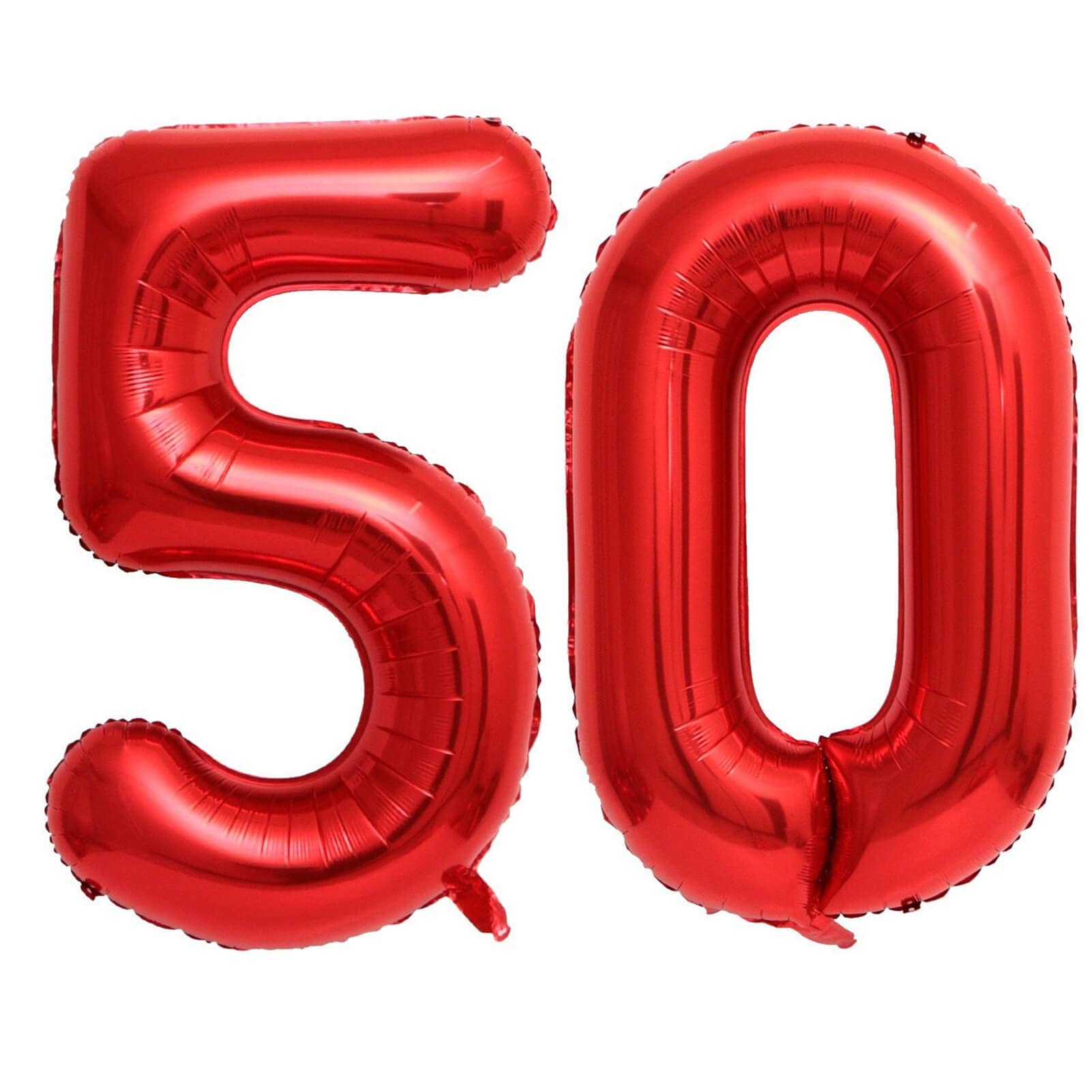 40 Inch Red Number 50 Balloons - Giant 50th Birthday Balloons Set for Anniversary Party Decorations | Perfect for Milestone Birthdays, Retirement Parties & Golden Jubilee Celebrations