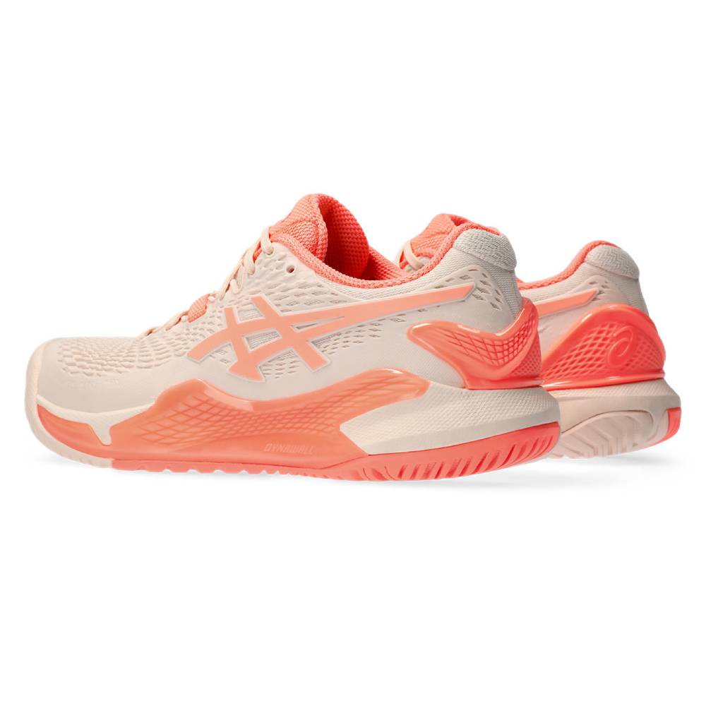 ASICS Gel Resolution 9 Women's Tennis Shoes - Pink/Sun Coral | High-Performance Court Shoes for Women | Perfect for Competitive Tennis & Training Sessions