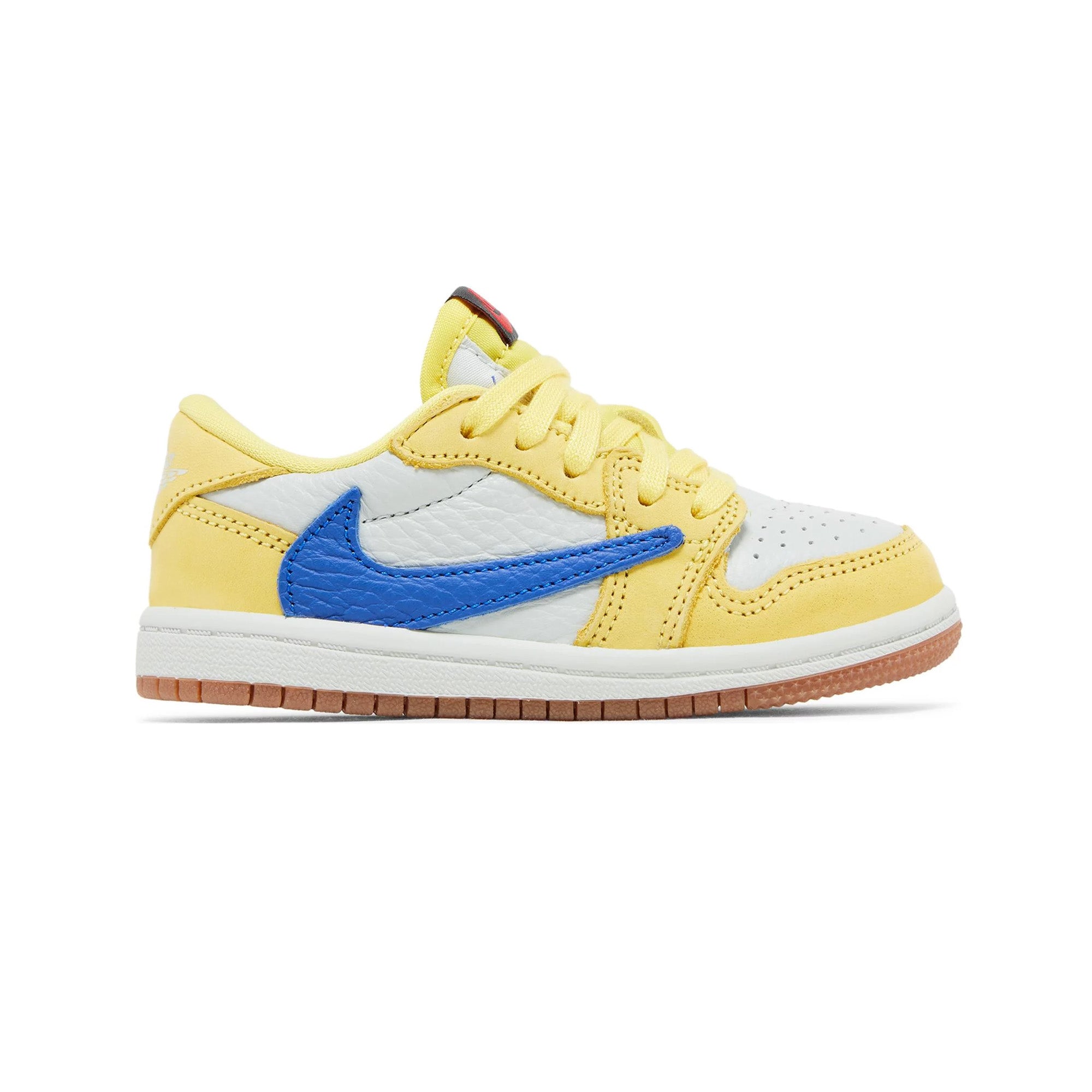 Air Jordan 1 Retro Low OG SP Travis Scott 'Canary' TD Sneakers (2024) - Limited Edition Basketball Shoes for Men & Women - Perfect for Streetwear, Casual Outfits and Sneaker Collection
