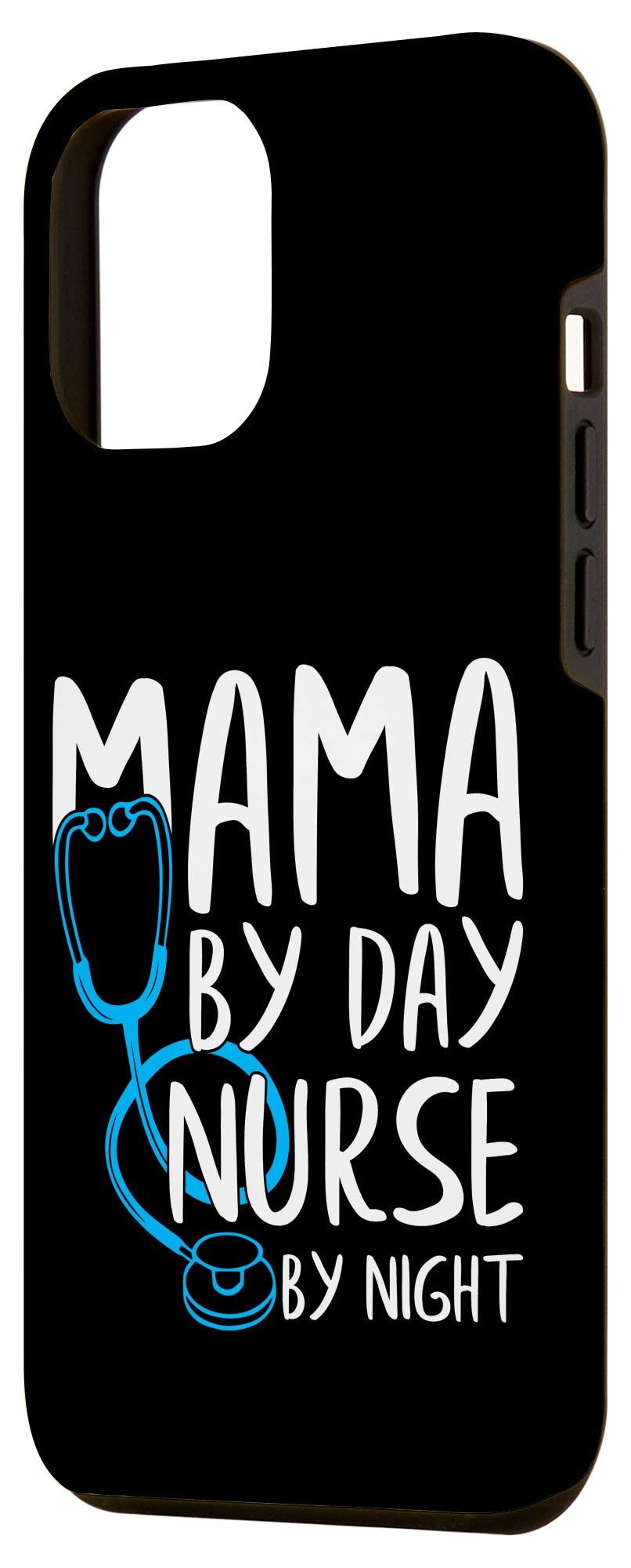iPhone 12 Pro Max Case - Cute Nursing Mom Design - 'Mama By Day Nurse By Night' Phone Cover - Perfect for Healthcare Workers & Busy Moms