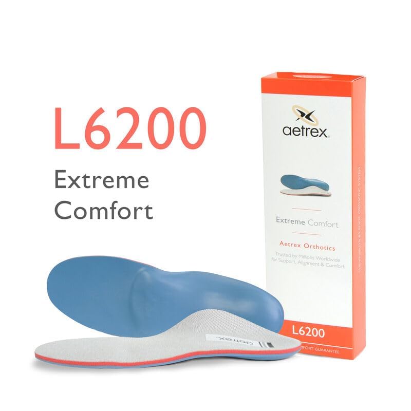 Aetrex Women's Orthotic Insoles - Extreme Comfort Memory Foam Arch Support Shoe Inserts for Plantar Fasciitis, Flat Feet & Heel Pain Relief - Perfect for Running, Walking & Work Shoes
