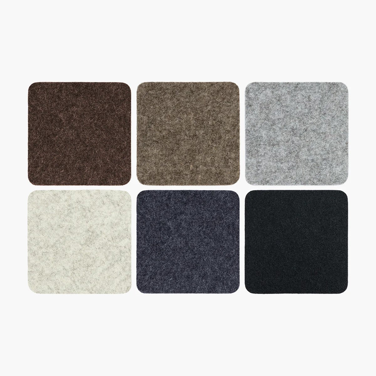 Premium Merino Wool Felt Coasters Set of 6 - Natural Earth Tone Drink Coasters for Beer, Wine & Coffee - Perfect for Home Bar, Office & Dining Table Protection
