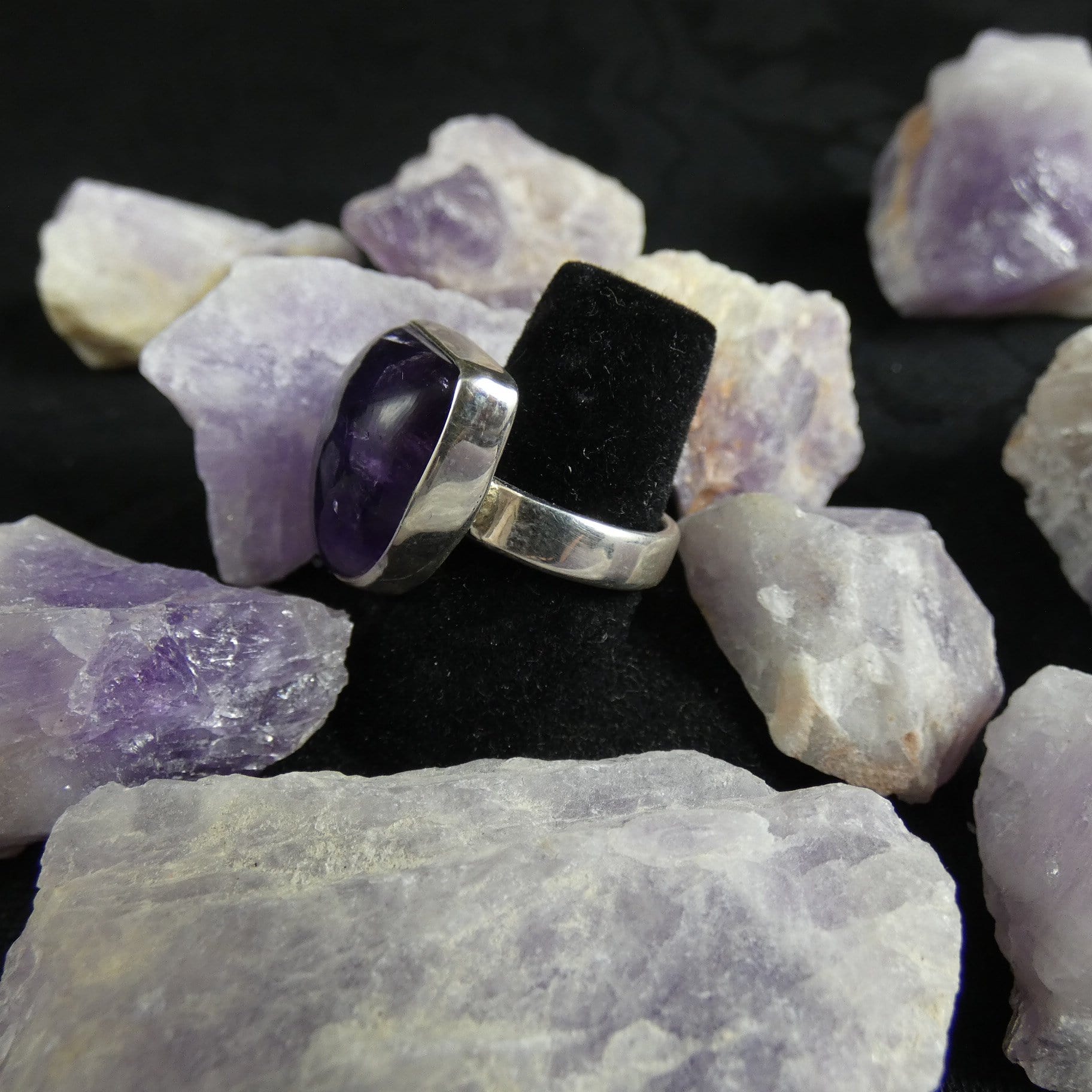 Natural Amethyst Sterling Silver Ring for Women - Size 7 | Elegant Purple Gemstone Jewelry for Everyday Wear, Gift Giving & Special Occasions