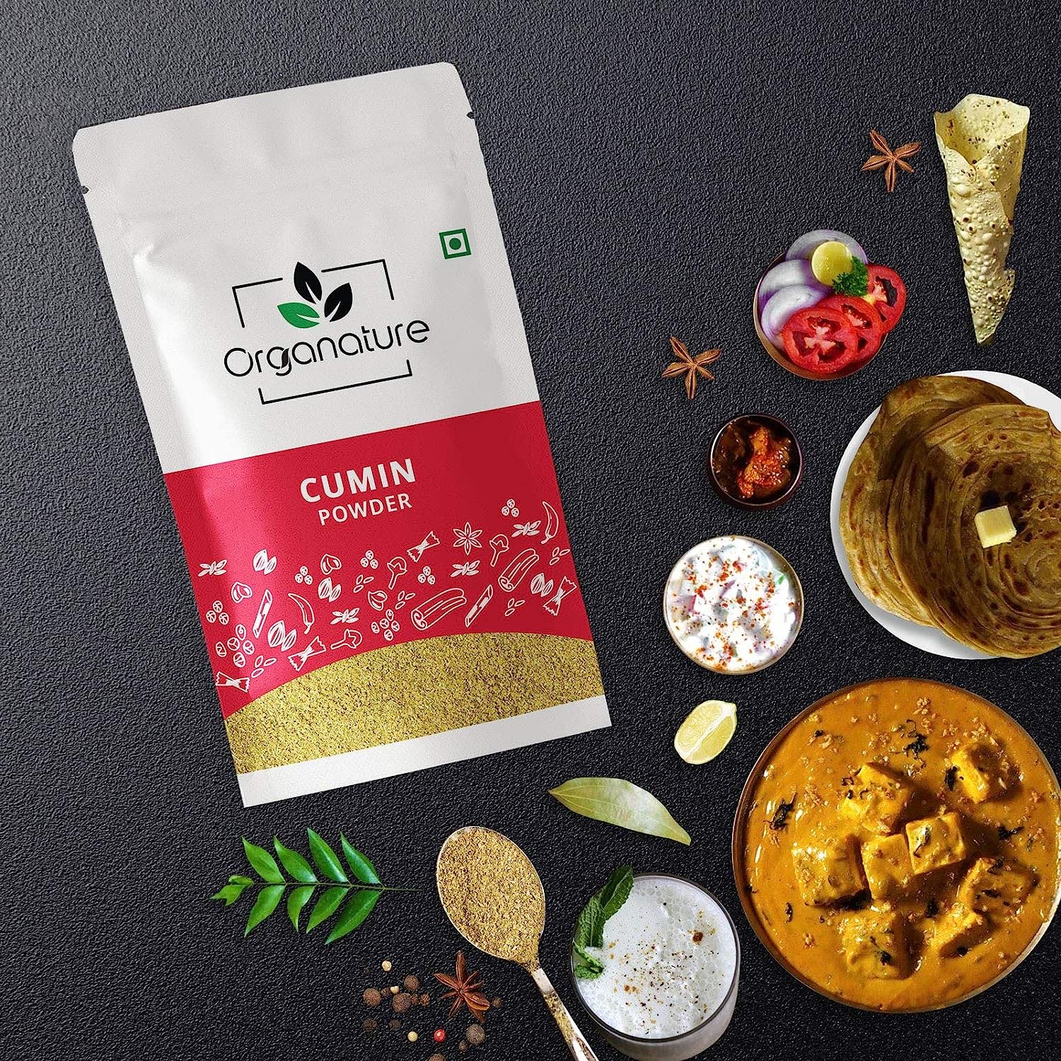 Organic Cumin Powder (Jeera Powder) - 350g | Fresh & Natural Indian Spice for Cooking, Curry, Masala & Seasoning | Perfect for Indian Cuisine, BBQ, Soups & Homemade Spice Blends