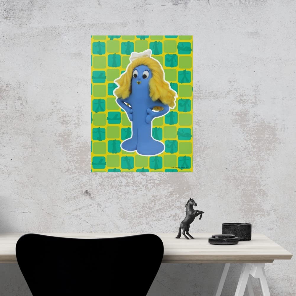 GRAPHICS & MORE Goo Blue Mermaid Gumby Clay Art Wall Poster - Vibrant Home Decor for Living Room, Bedroom & Office | Unique Handmade Wall Art Picture
