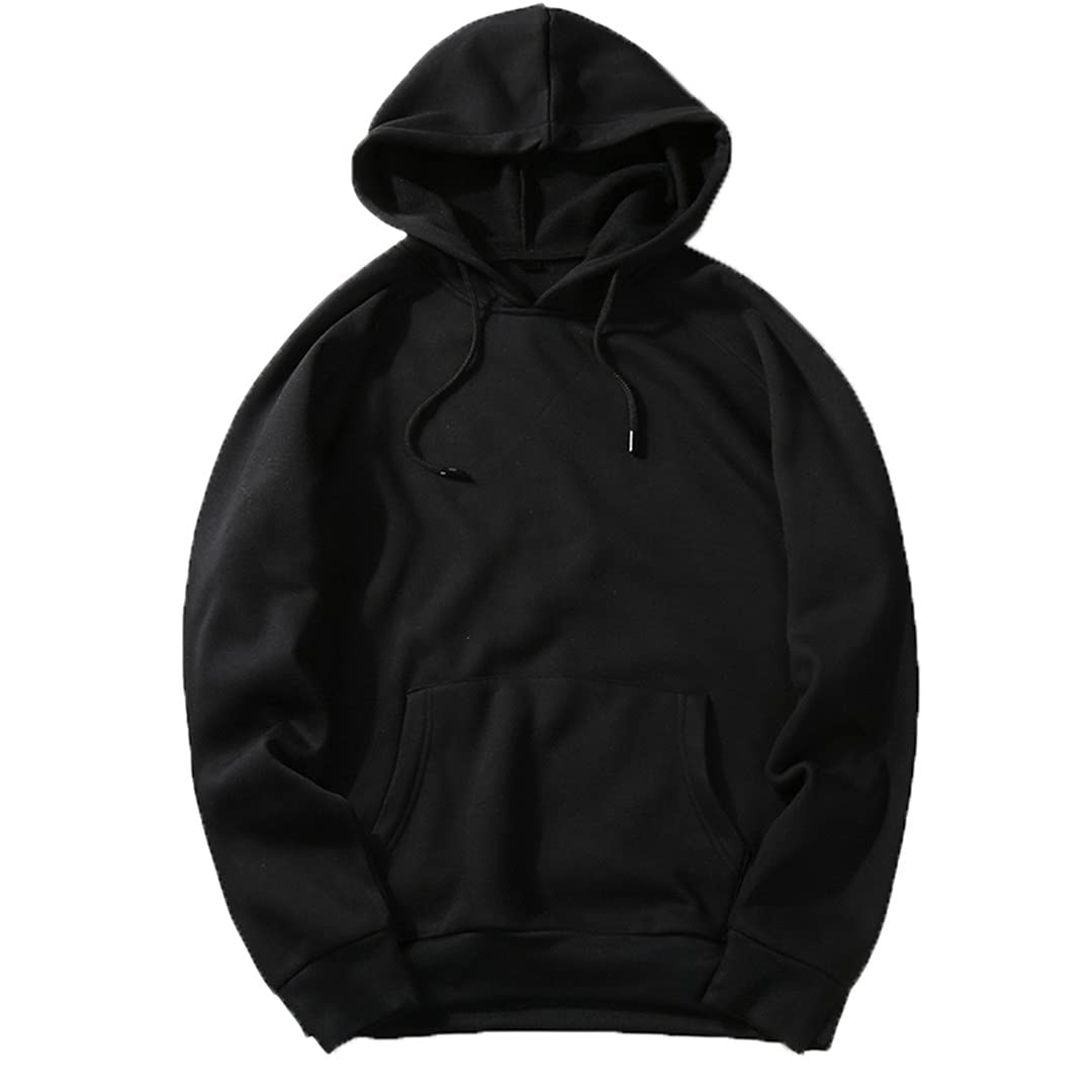 Men's Solid Color Hoodies - Comfortable Casual Pullover Sweatshirts for Everyday Wear | Perfect for Gym, Running, and Outdoor Activities