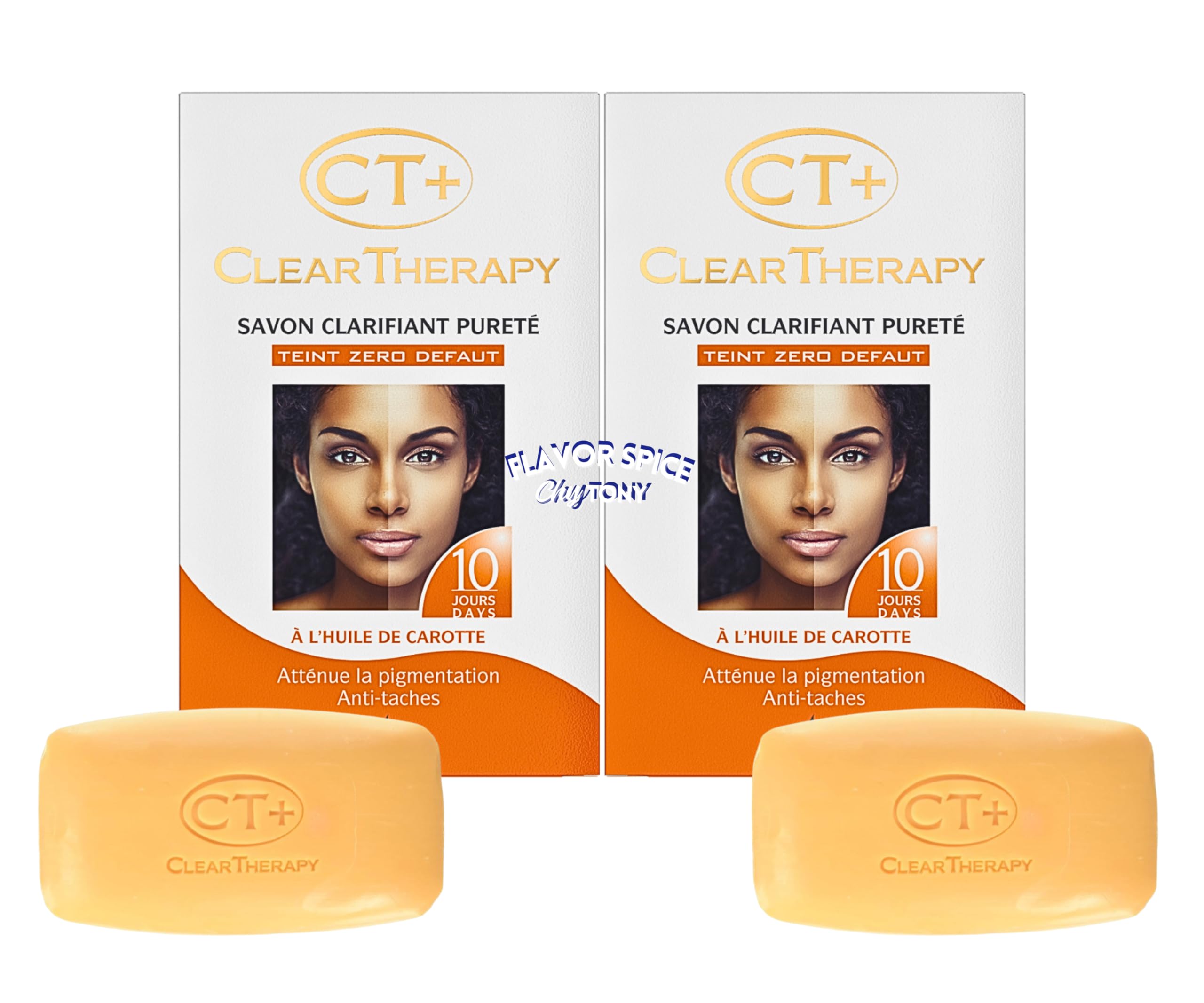 Clear Shower Carrot Soap - Pack of 2 | Natural Moisturizing & Exfoliating Bar Soap for Soft Skin | Perfect for Daily Bath, Spa & Gift Sets