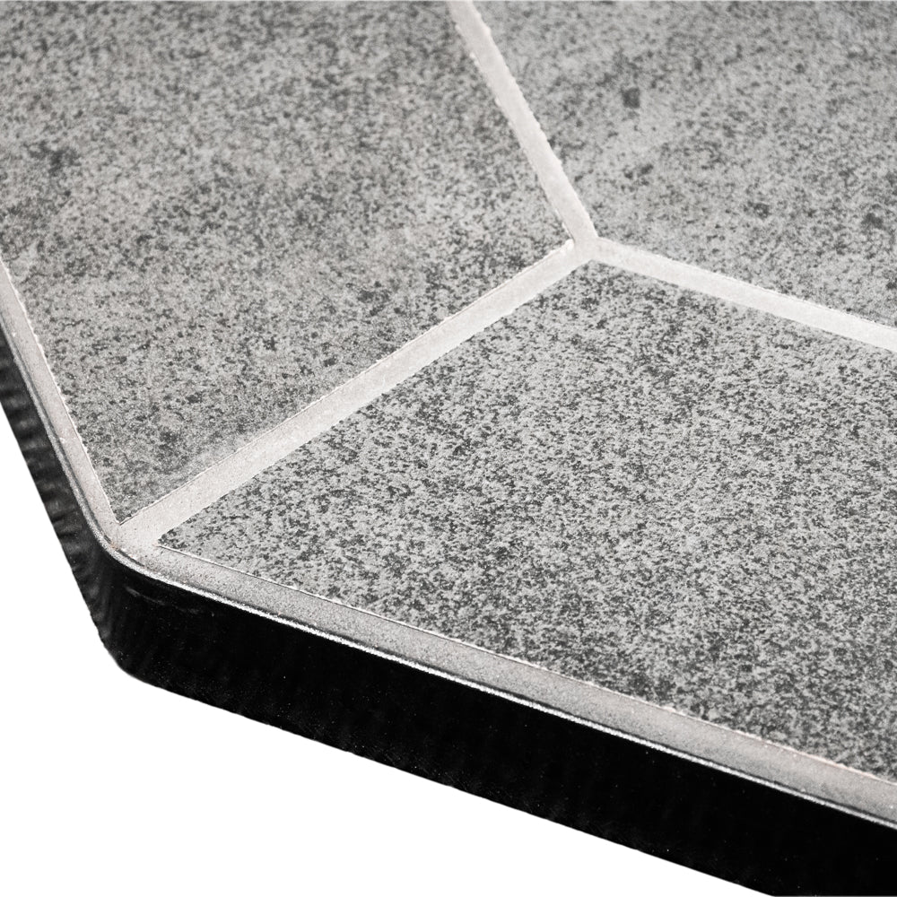 ComfortBilt Pellet Stove Corner Hearth Pad - Mill Black | Fireplace Protection for Wood Pellet Stoves | Perfect for Living Rooms, Basements & Cabins