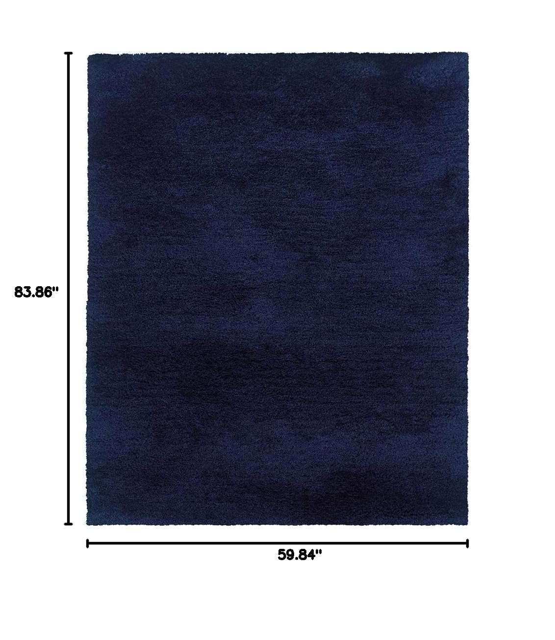 Cosmo Shag 81106 Blue Area Rug 5x7 Feet - Soft Plush Rectangle Carpet for Living Room, Bedroom & Nursery | Home Decor & Floor Comfort