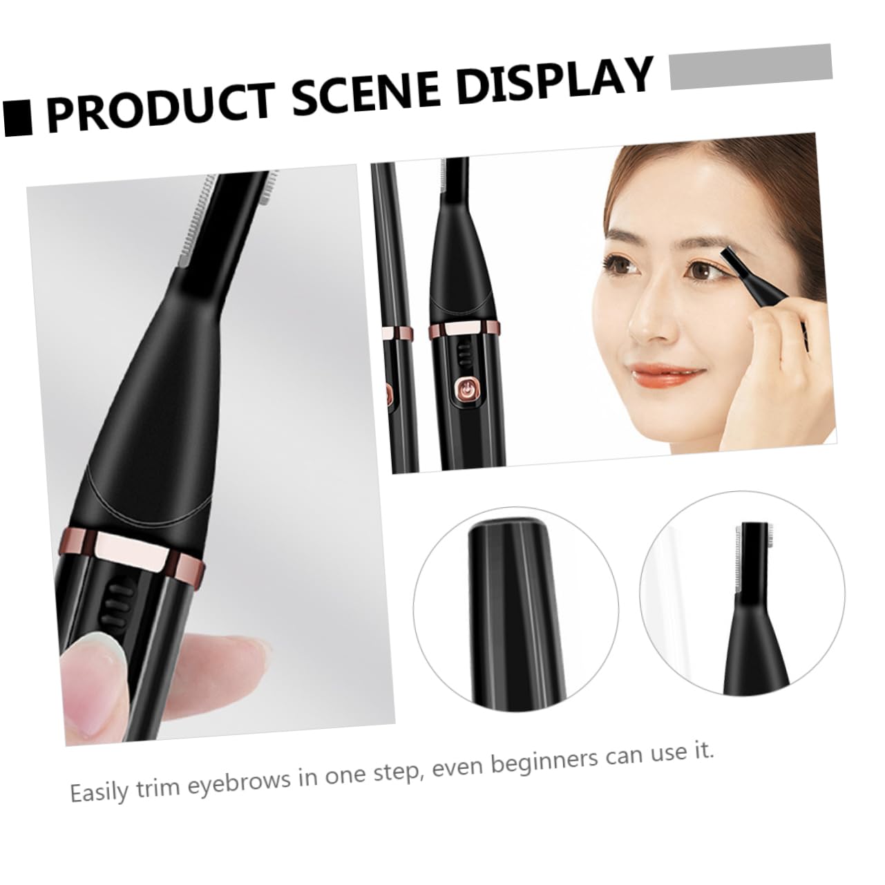 Baluue Electric Eyebrow Trimmer for Women - Facial Hair Remover, Epilator & Shaver - 1PC Black | Painless Eyebrow Shaping, Smooth Skin | Perfect for Travel, Home & Salon Use